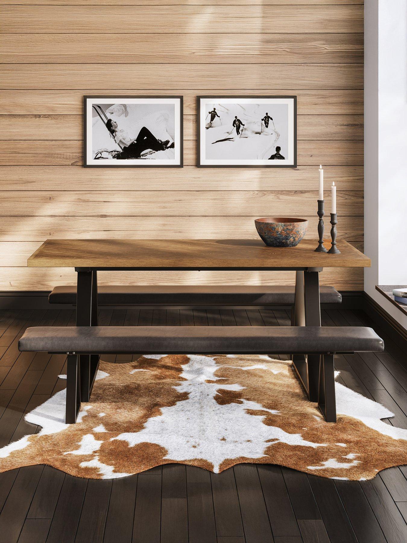 LPD Furniture Hyde Black Bench