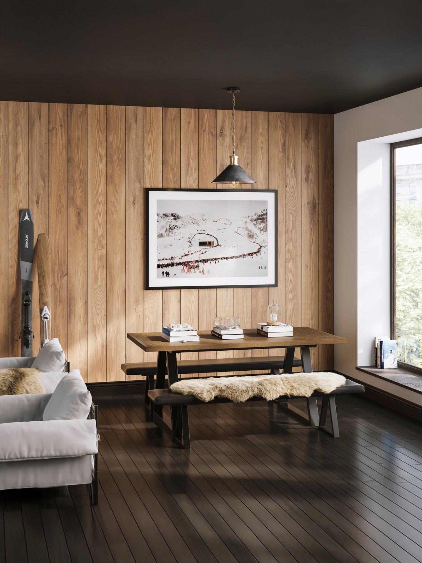 LPD Furniture Hyde Whiskey / Black Dining Table