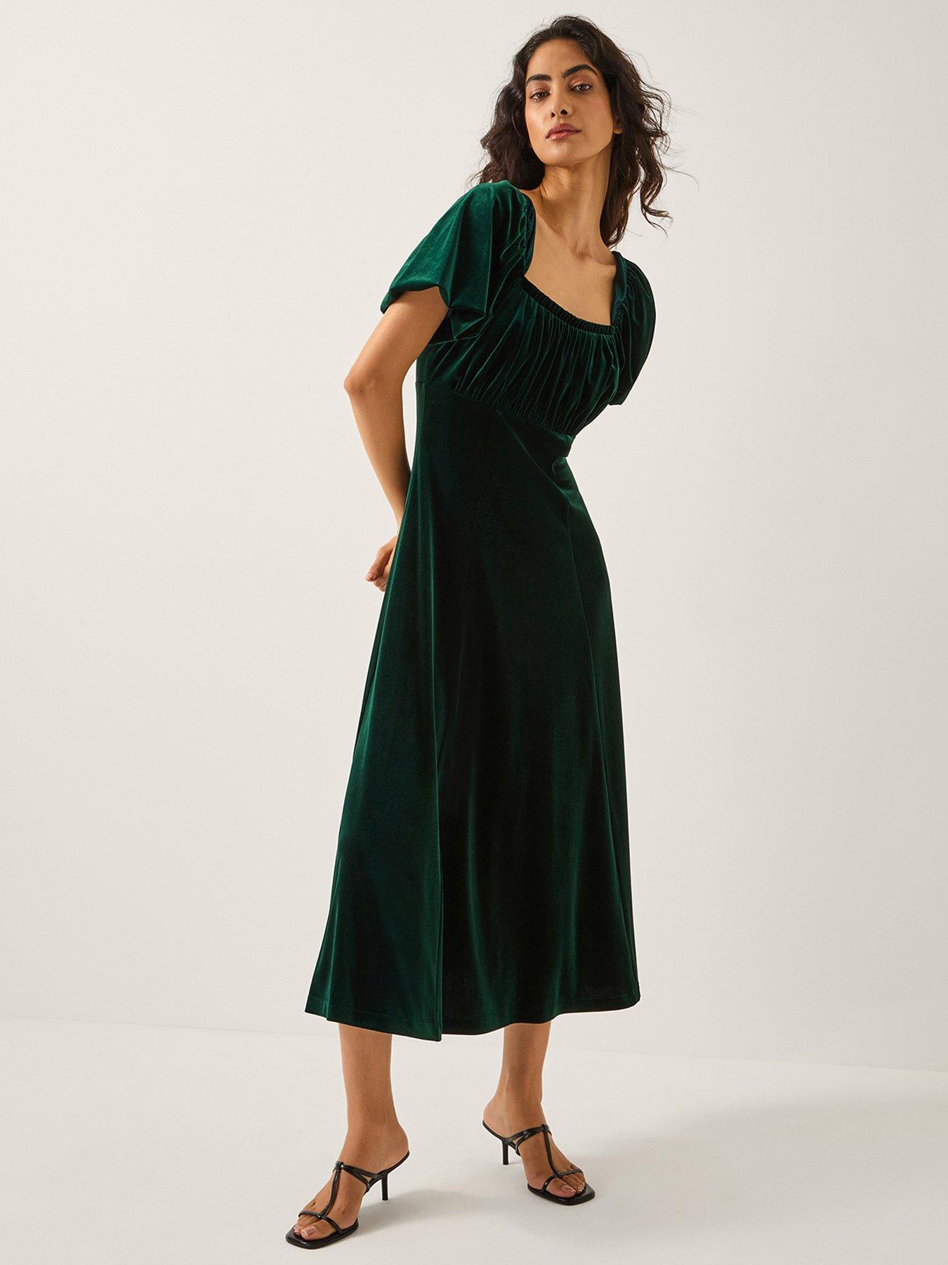 low carb green goddess dressing Soft Glam Strapless Velvet Midi Dress main image 0
