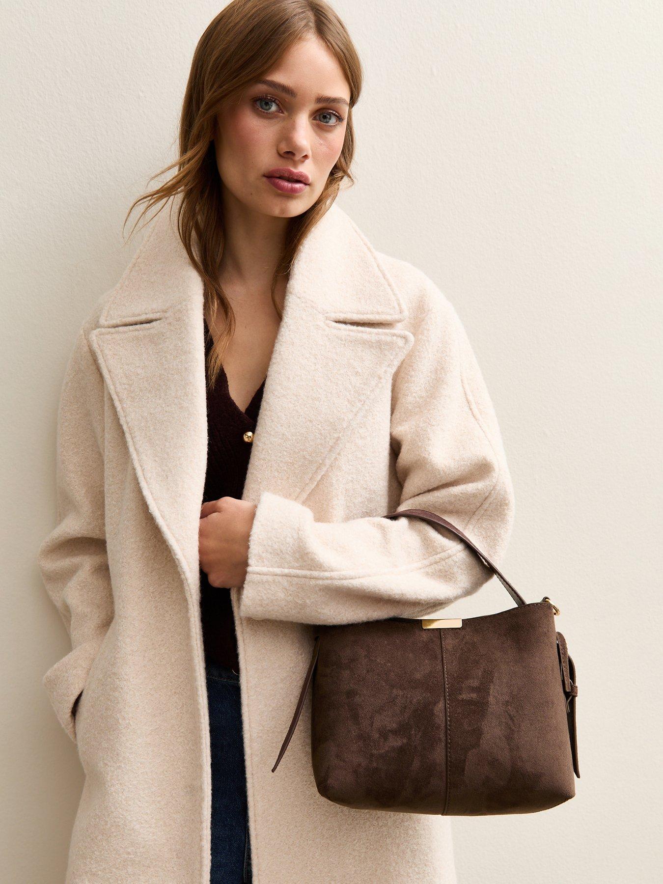 New Look Brown Faux Suede Bucket Bag