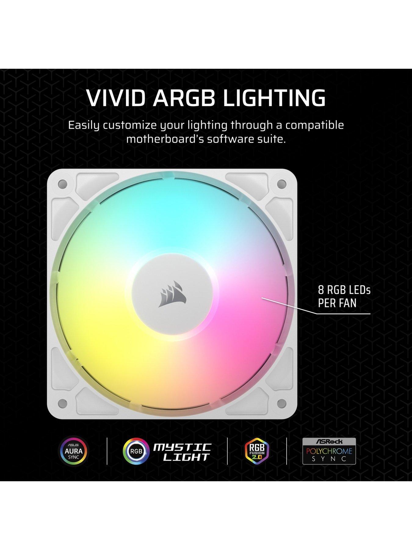 CORSAIR RS ARGB Series 120 White - 120mm ARGB Fan - Triple Pack | Very