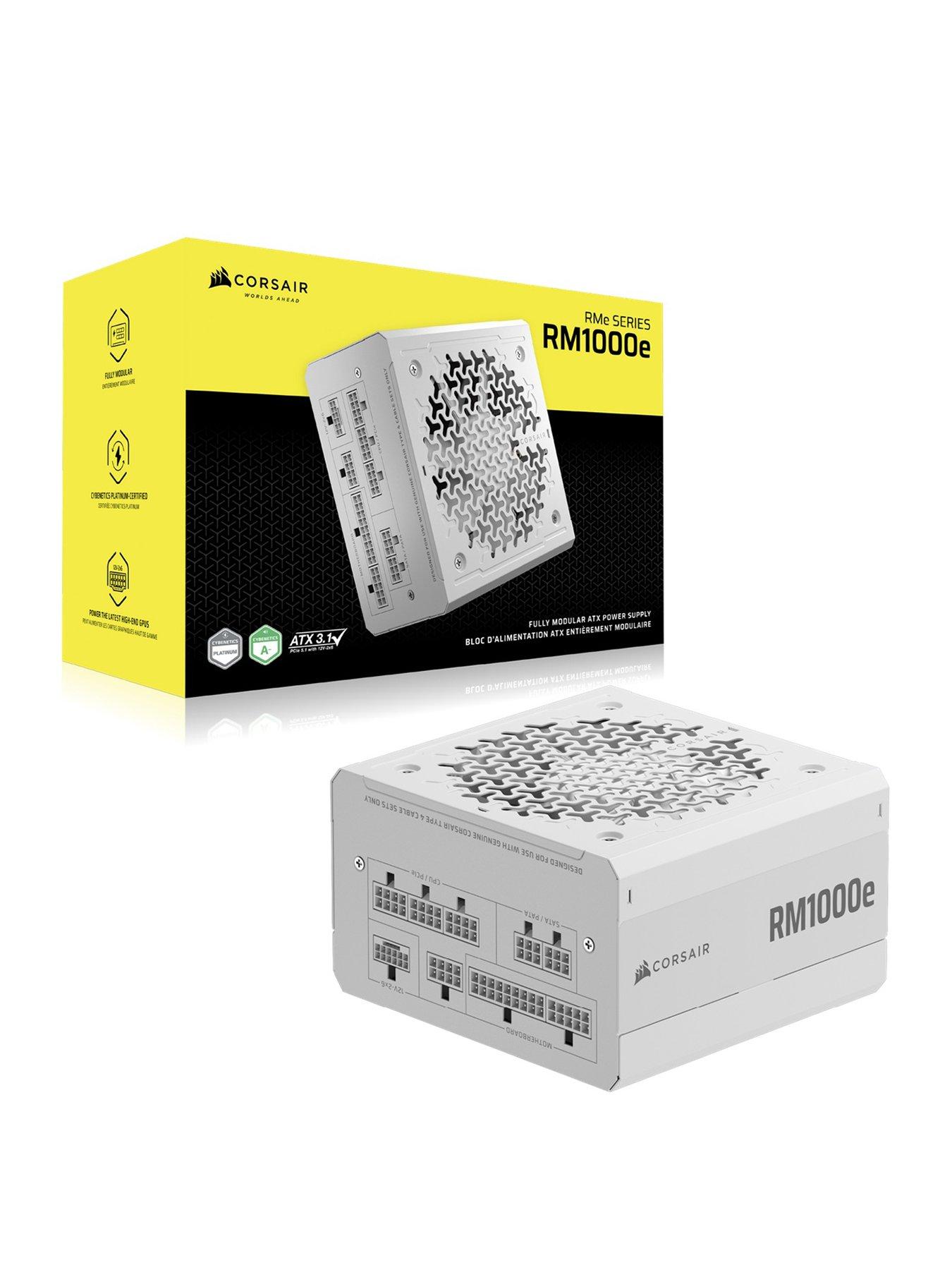 CORSAIR RMe White Series - RM1000e White - 1000 Watt - ATX 3.1 - Cybenetics GOLD Certified - Fully Modular Power Supply