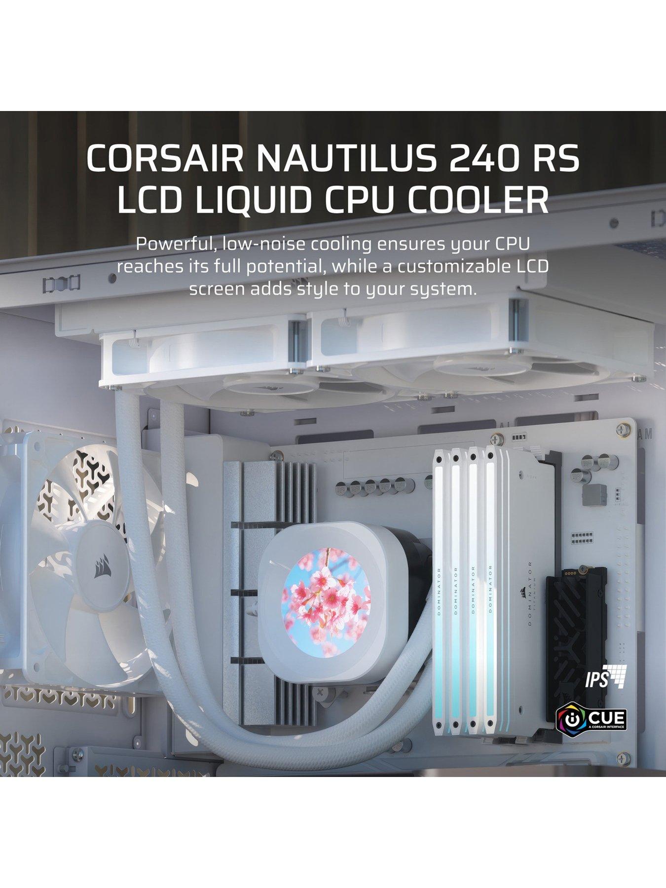 Image 2 of 7 of CORSAIR NAUTILUS 240 LCD White - 240mm Radiator - Liquid CPU Cooler