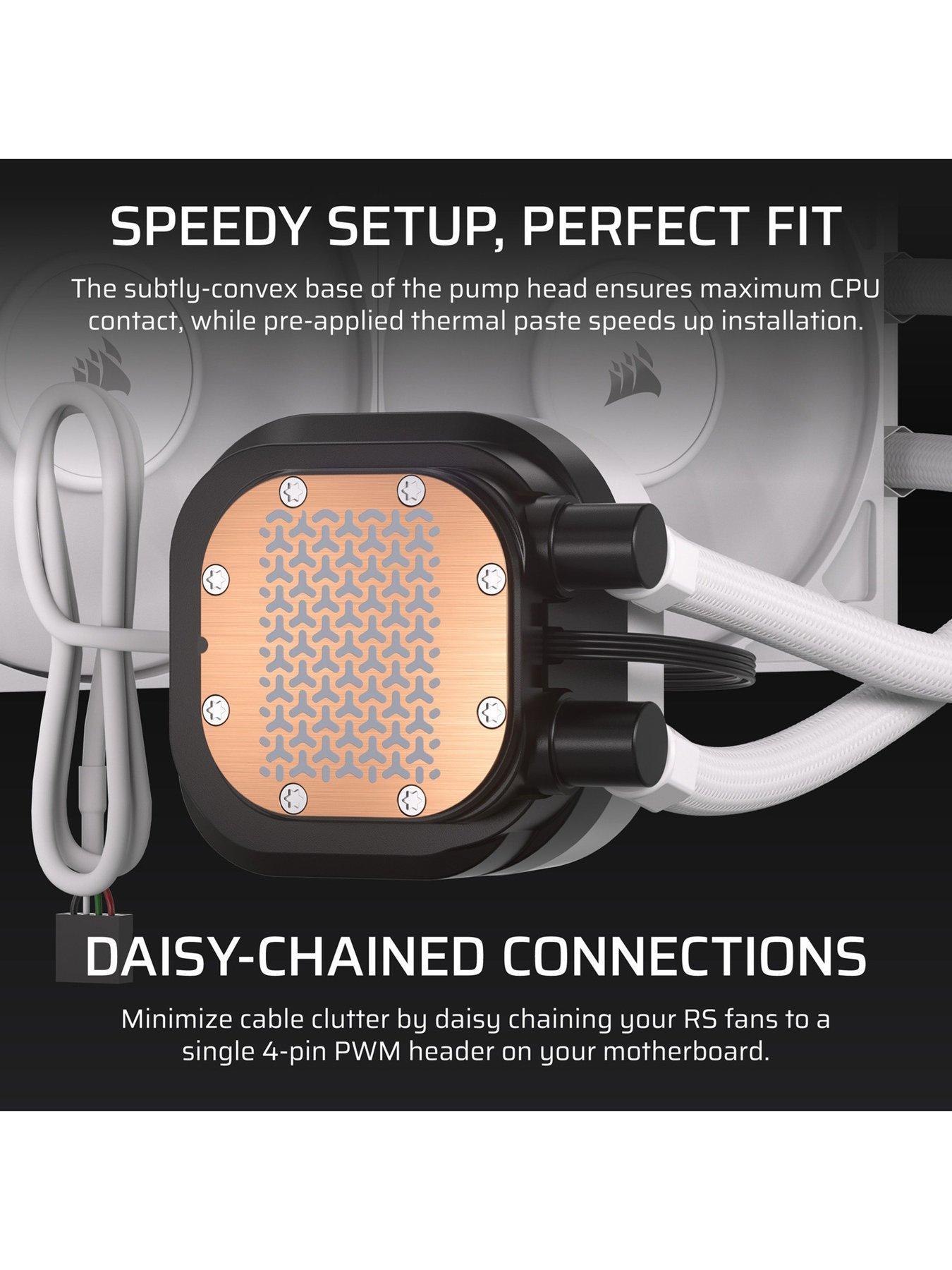 Image 4 of 7 of CORSAIR NAUTILUS 240 LCD White - 240mm Radiator - Liquid CPU Cooler