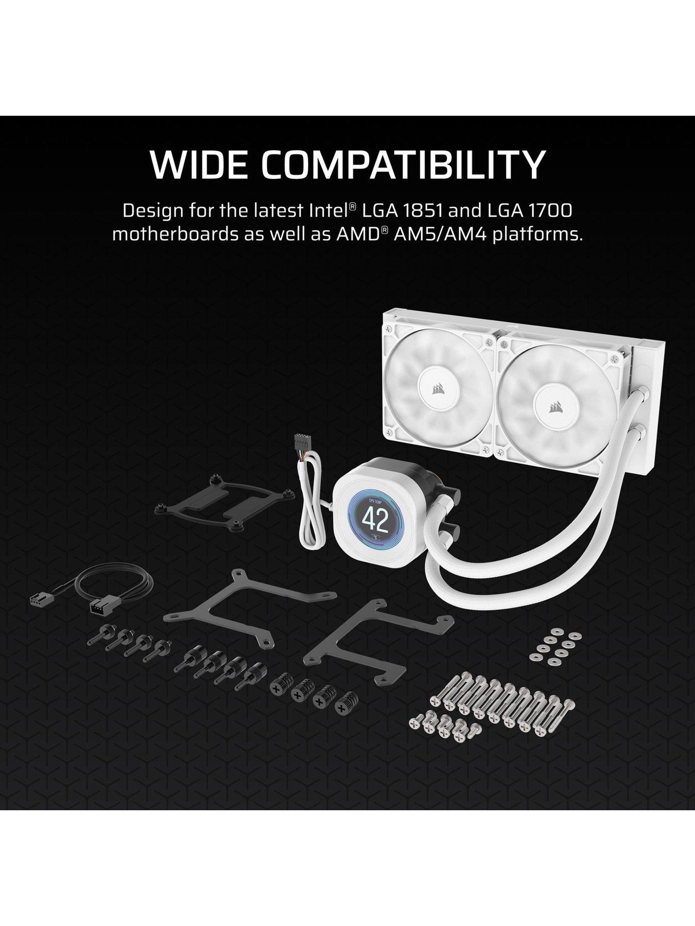 Image 7 of 7 of CORSAIR NAUTILUS 240 LCD White - 240mm Radiator - Liquid CPU Cooler