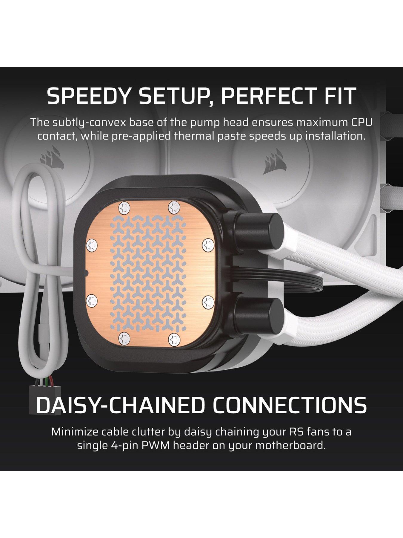 Image 4 of 7 of CORSAIR NAUTILUS 360 LCD White - 360mm Radiator - Liquid CPU Cooler