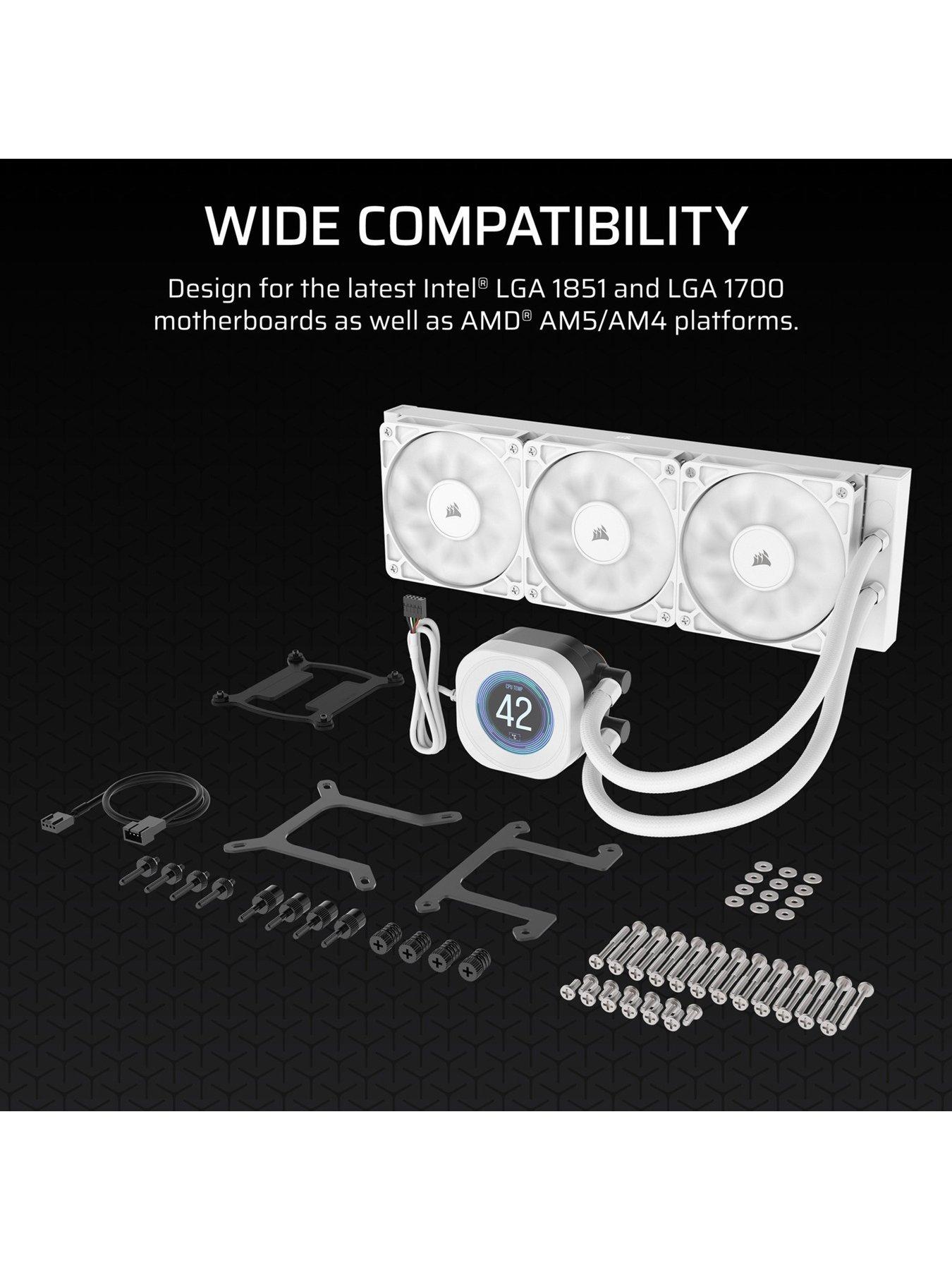 Image 7 of 7 of CORSAIR NAUTILUS 360 LCD White - 360mm Radiator - Liquid CPU Cooler