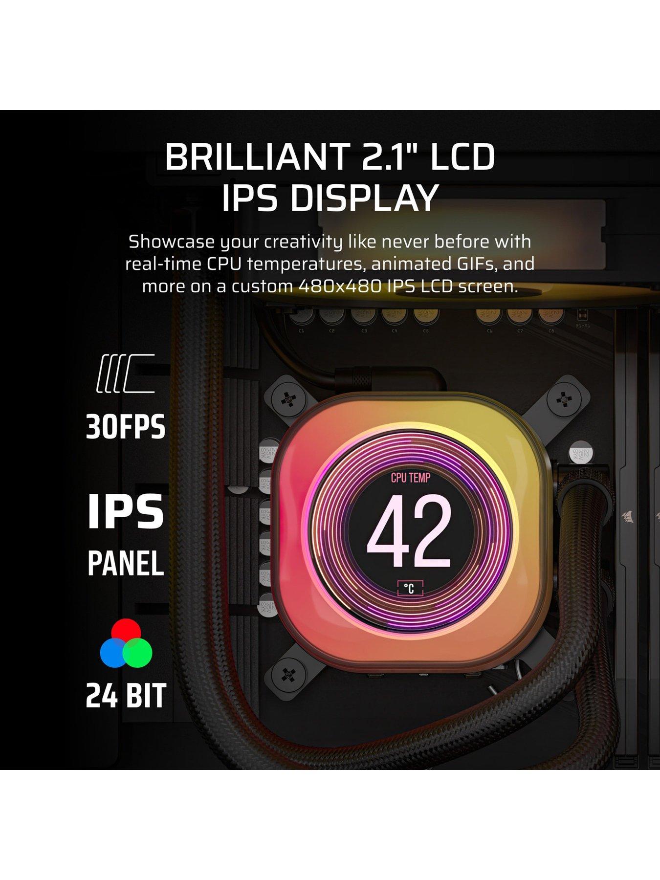 Image 4 of 7 of CORSAIR iCUE LINK TITAN 360 RX LCD AIO - 360mm Radiator - Liquid CPU Cooler