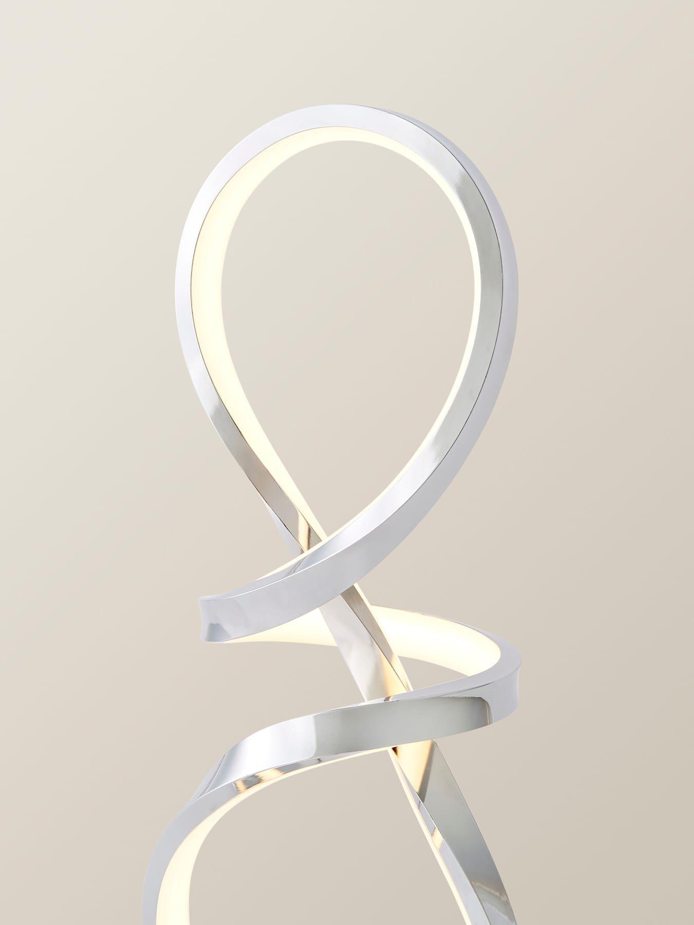 ValueLights Infinity Chrome Swirl Integrated Led Table Lamp | Very