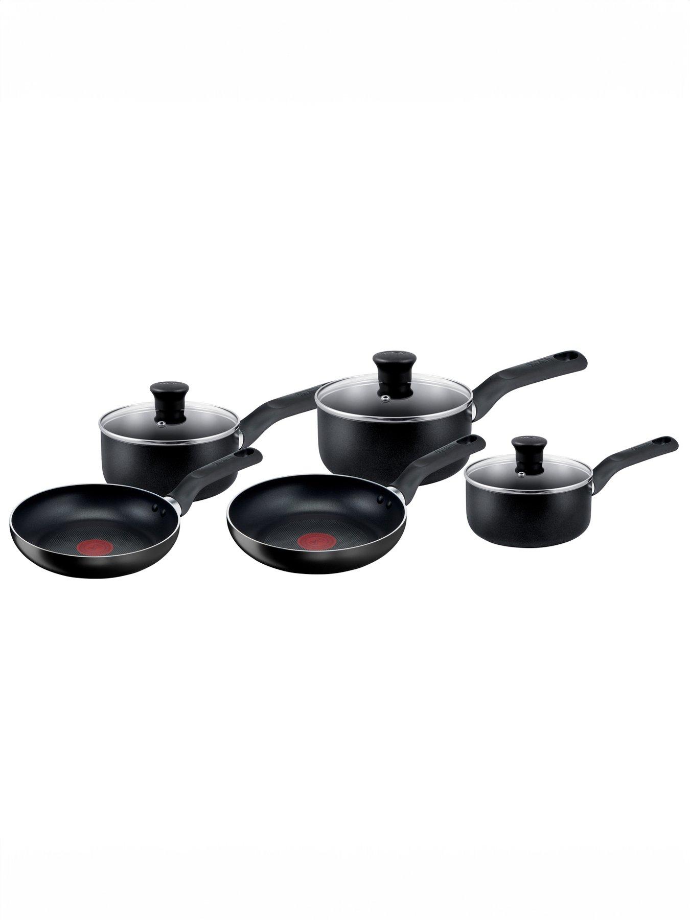 Tefal Essential Non-Induction 5pc Set of Pans Aluminium
