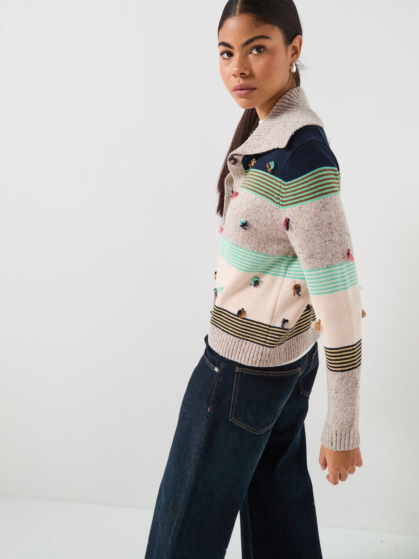 Image 5 of 6 of PS PAUL SMITH Womens Knitted Button Through Cardigan &nbsp;- Multi