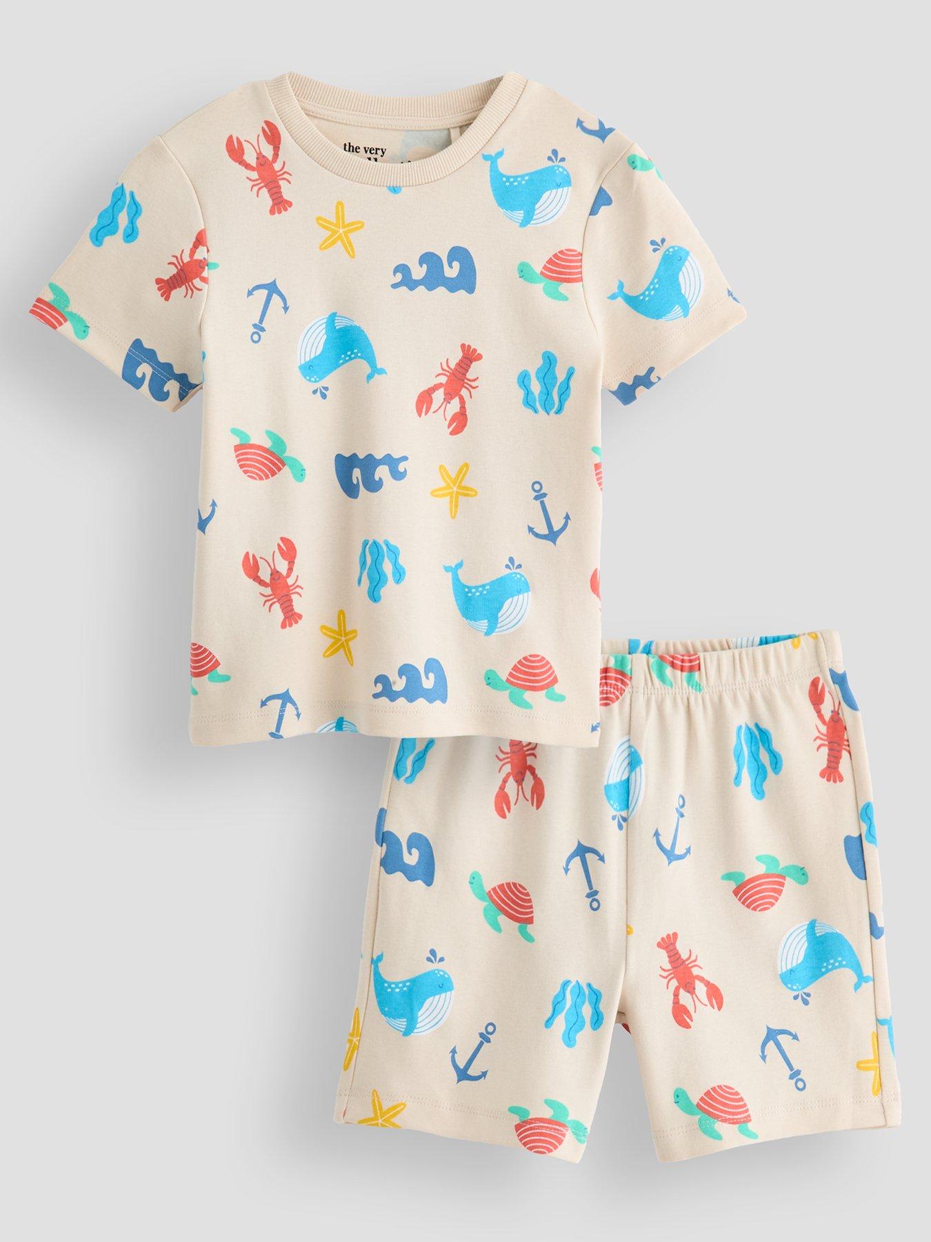 Image 1 of 4 of The Very Collection Boys Sea Life Pyjama Short Set - Multi