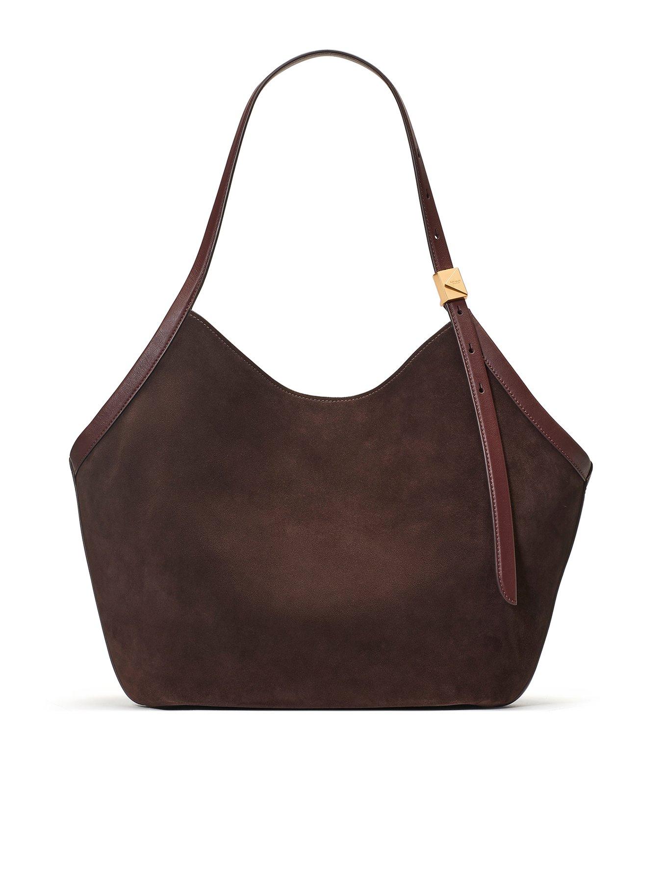 Kate Spade New York Deco Suede Tulip Tote - Brown