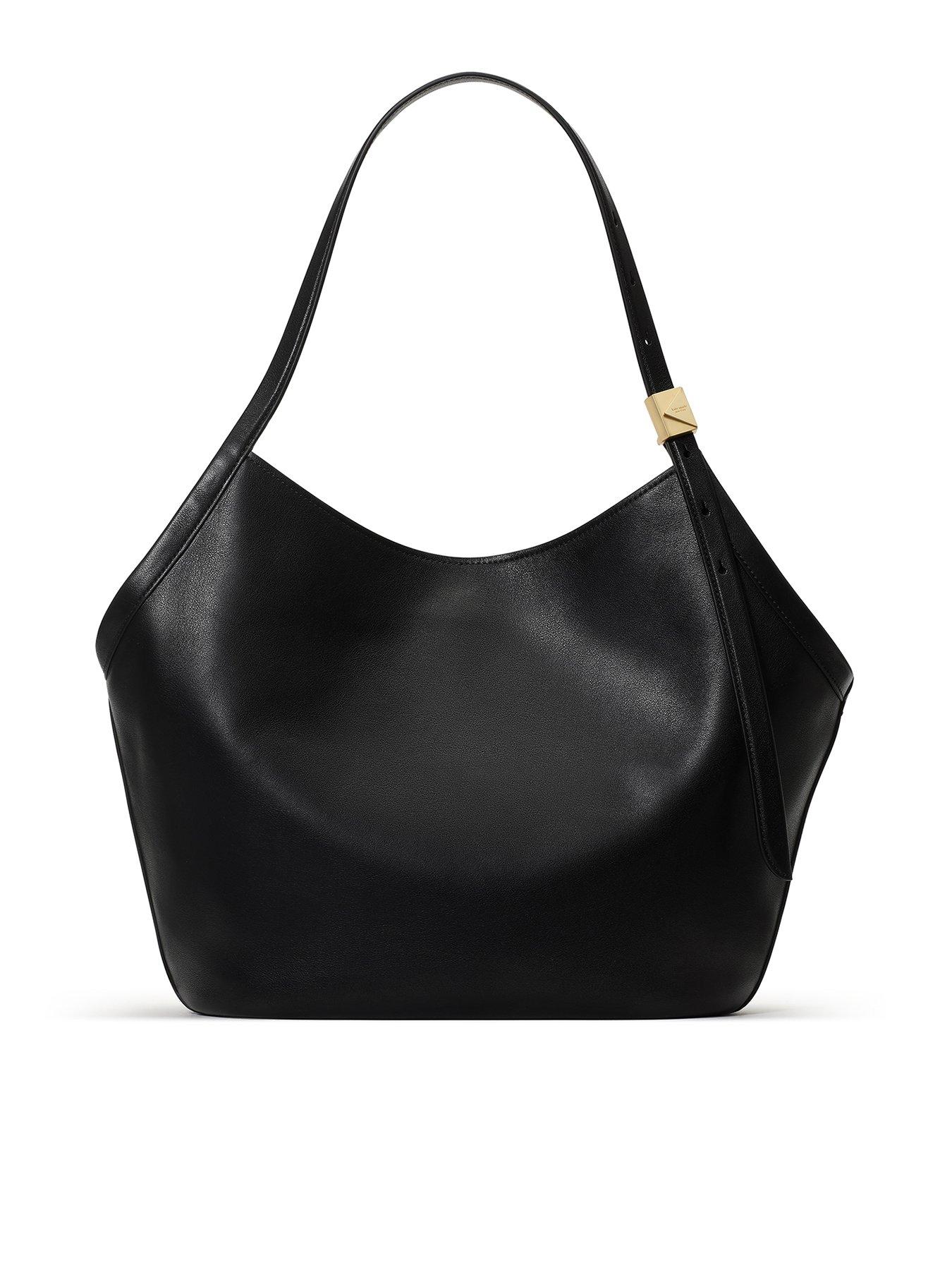 Kate Spade New York Deco Fine Grain Leather Tulip Tote - Black