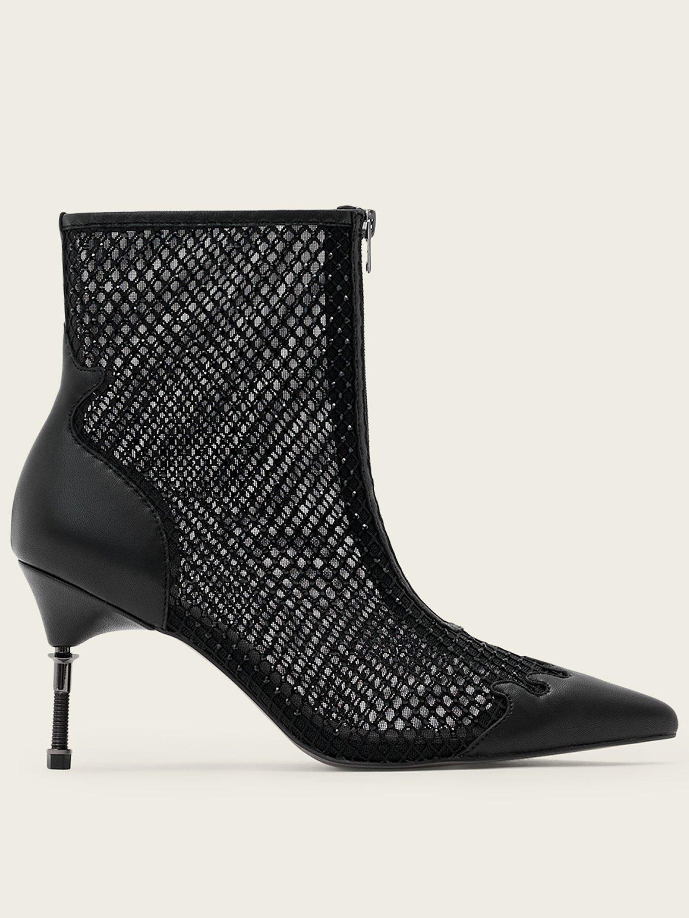AllSaints Natasha Mesh Boot - Black
