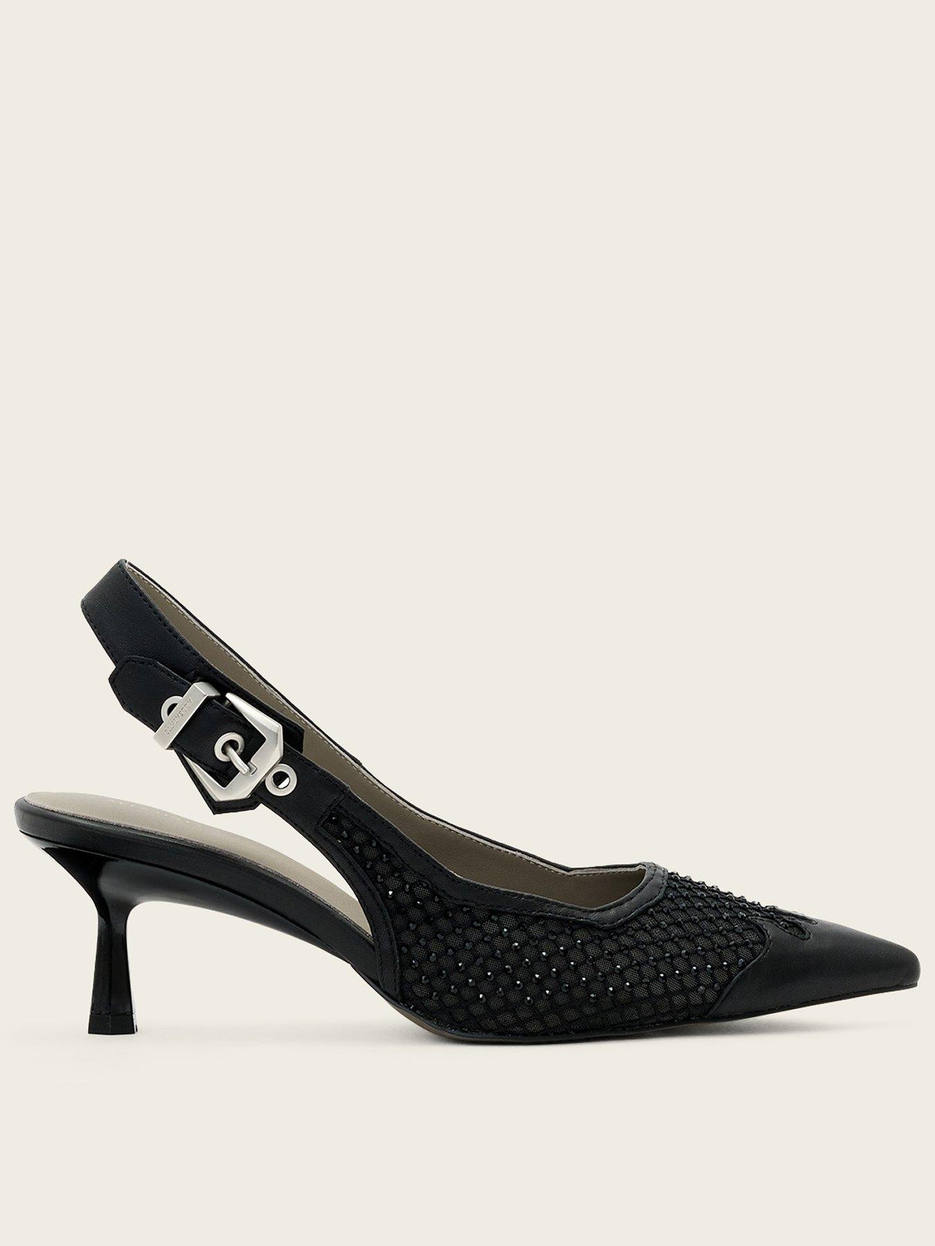 AllSaints Idiya Mesh Slingback - Black