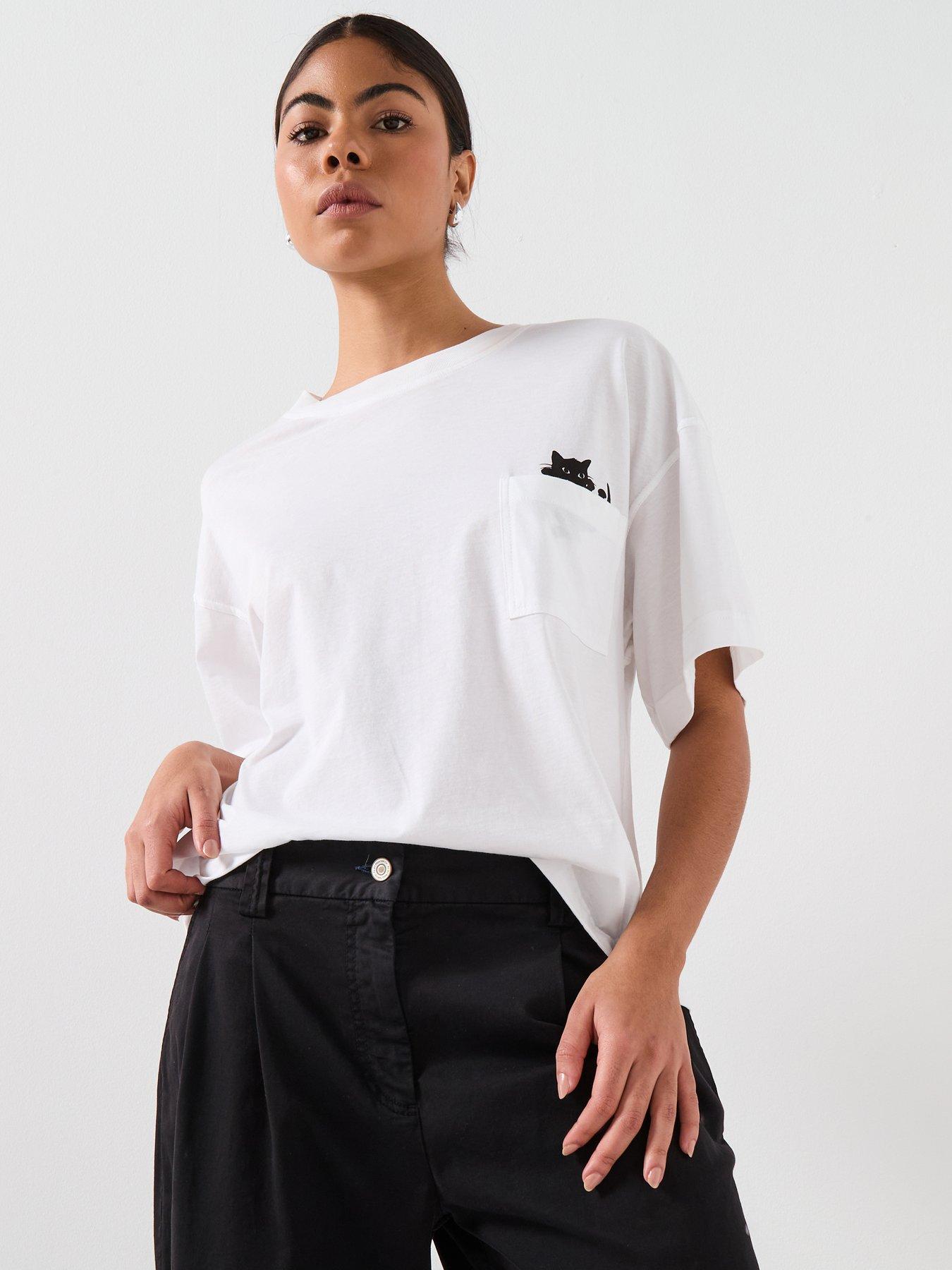 PS PAUL SMITH WOMENS CAT T-SHIRT