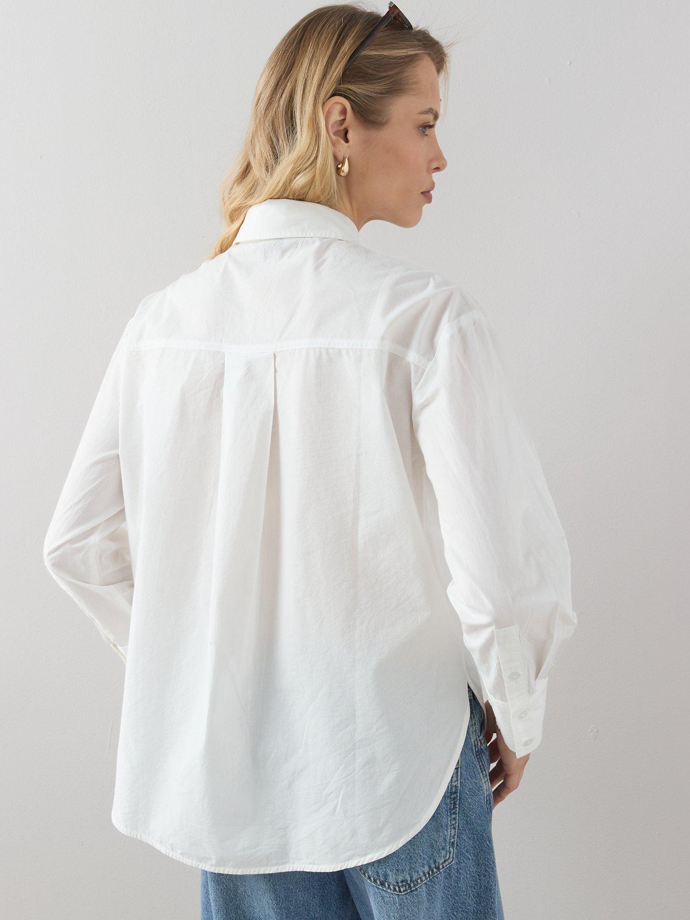 Image 2 of 7 of The Very Collection Cotton Poplin Shirt - White
