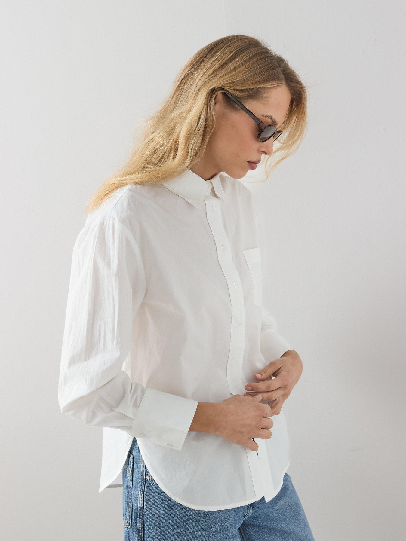 Image 3 of 7 of The Very Collection Cotton Poplin Shirt - White