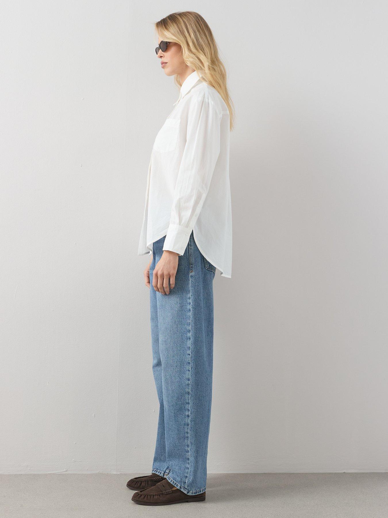 Image 5 of 7 of The Very Collection Cotton Poplin Shirt - White