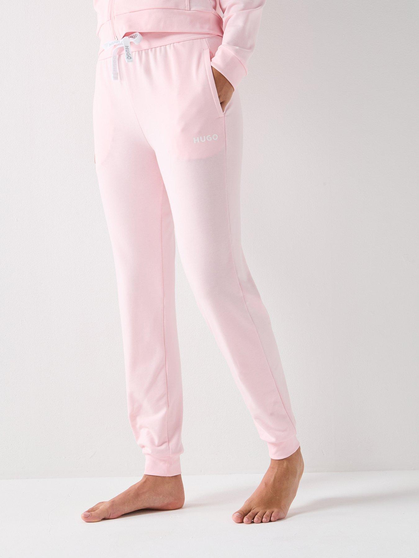hugo-cuffed-drawstring-joggers-pink