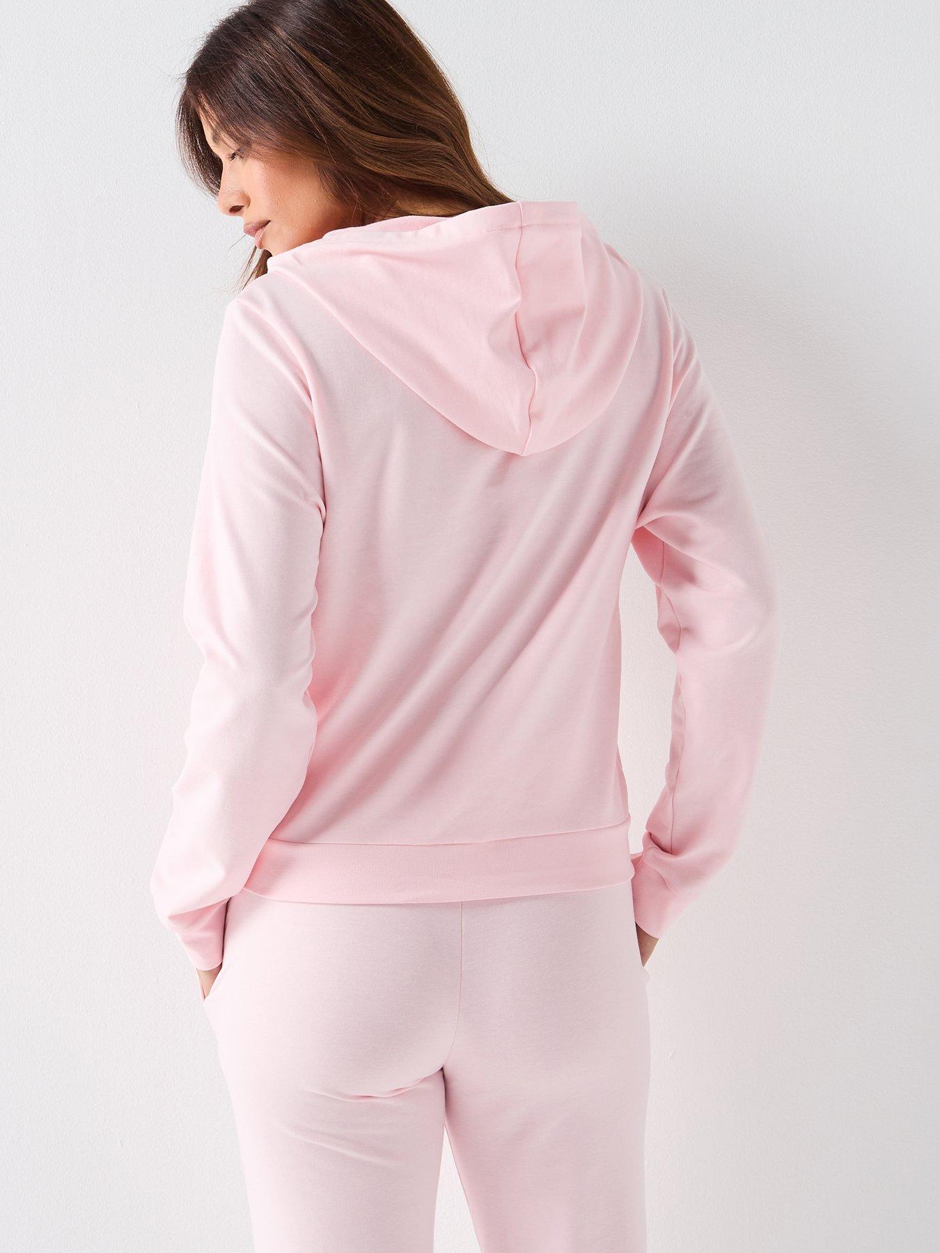 Image 2 of 5 of HUGO Drawstring Zip Up Hoodie - Pink