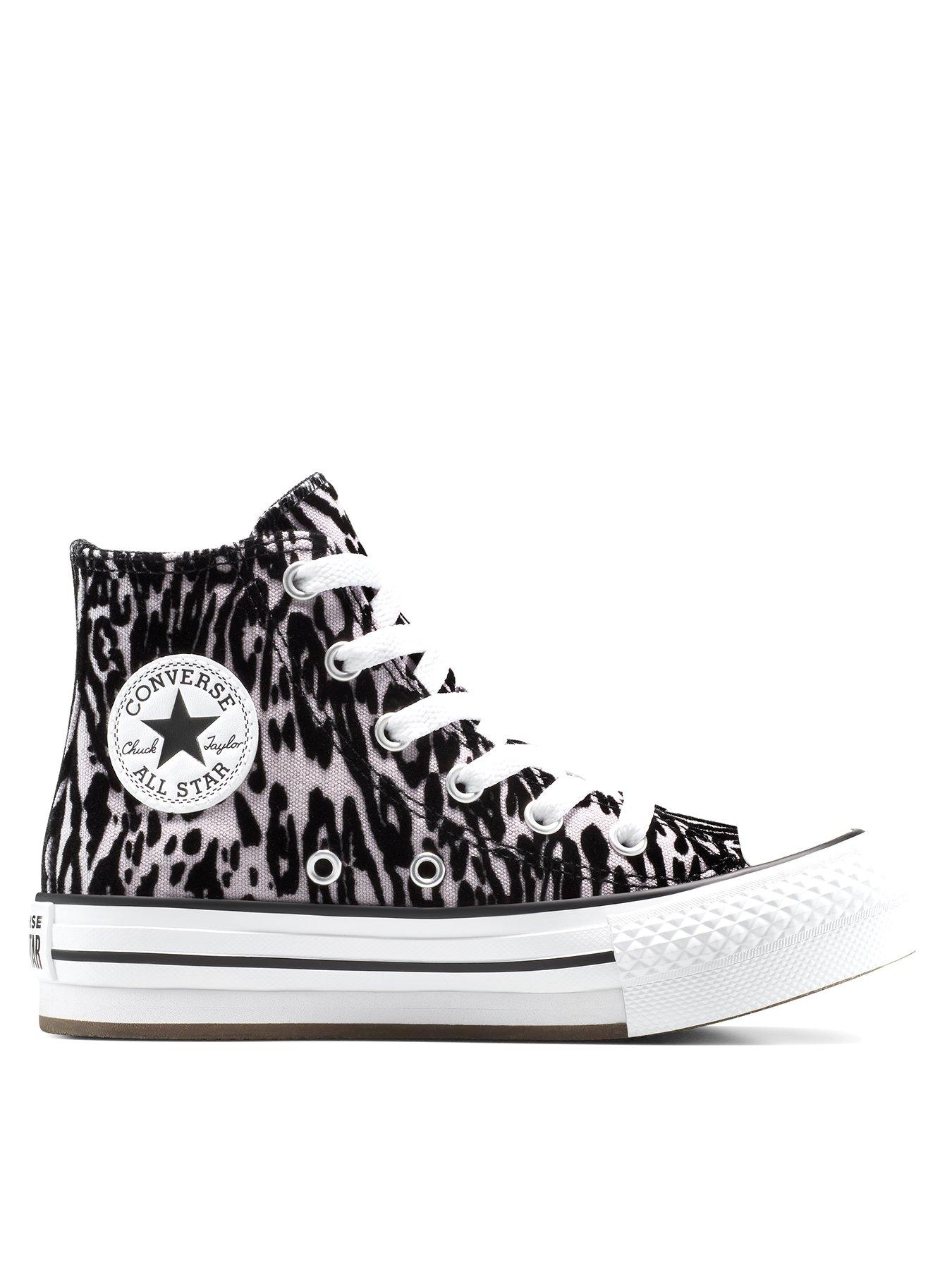 Converse Chuck Taylor All Star Hi-Top Sneakers Leopard Eva Lift - Grey