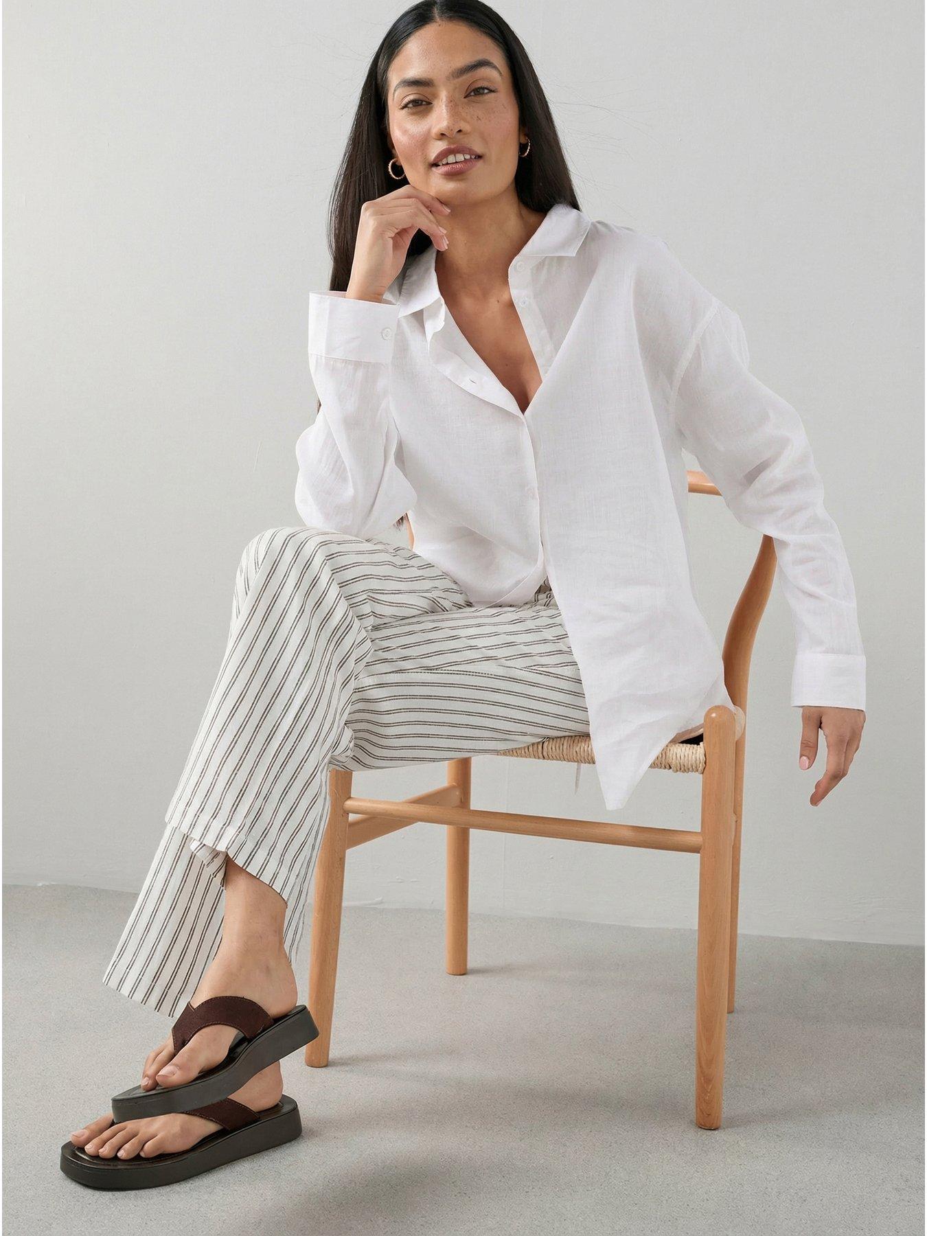 Image 4 of 6 of The Very Collection Oversized Rami Shirt