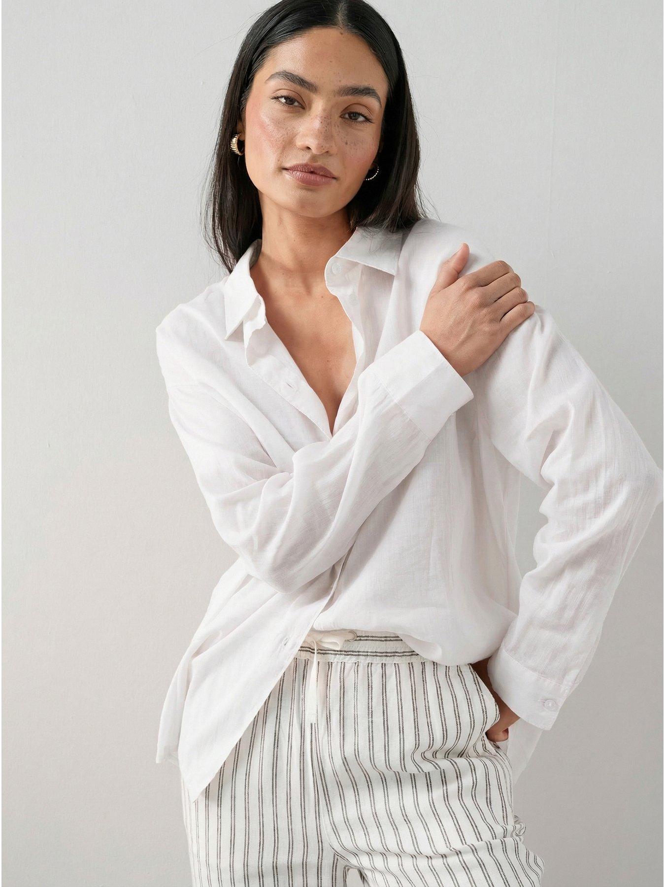 Image 6 of 6 of The Very Collection Oversized Rami Shirt