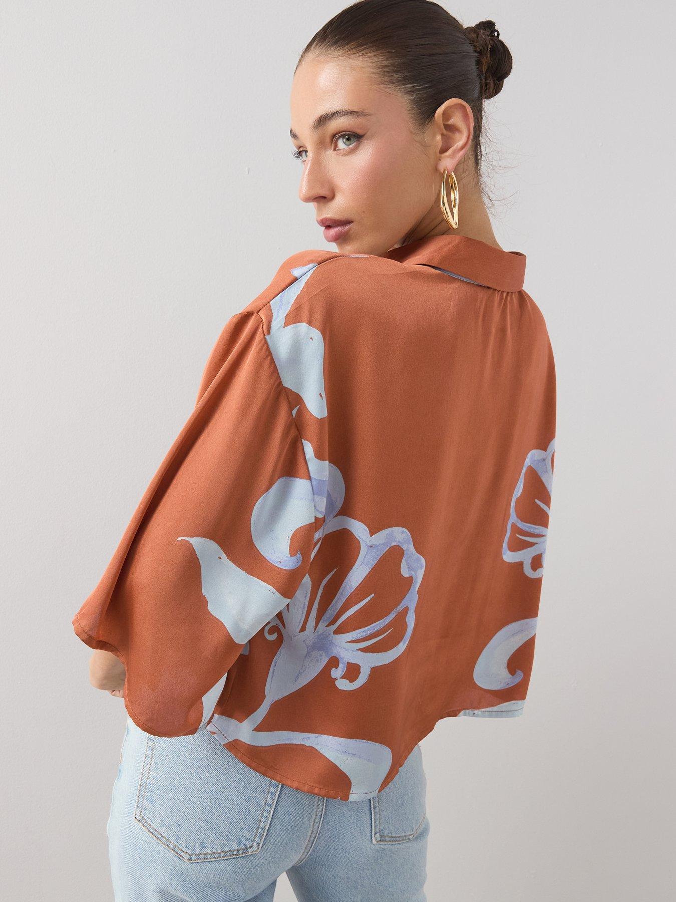 Image 2 of 7 of The Very Collection Printed Short Sleeve Button Up Co-Ord Shirt - Print