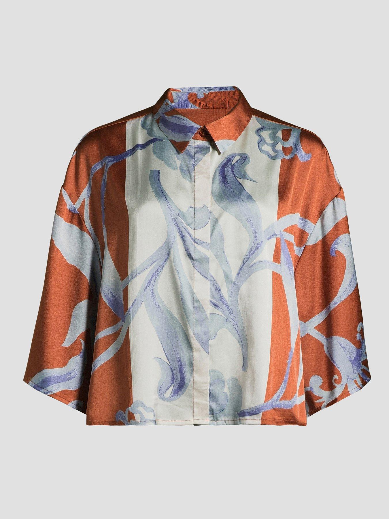 Image 7 of 7 of The Very Collection Printed Short Sleeve Button Up Co-Ord Shirt - Print