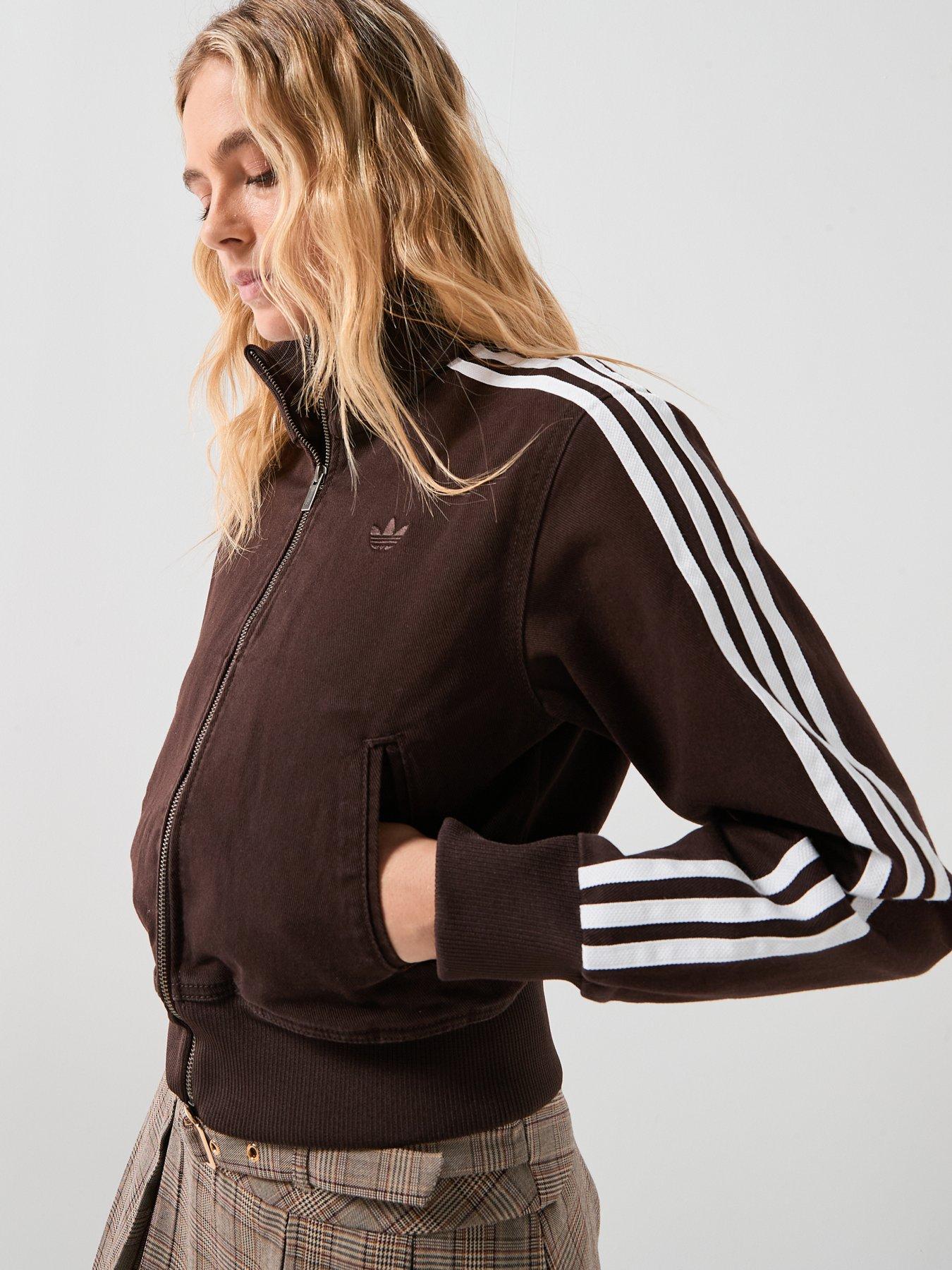 adidas Originals Women's Firebird Track Top Denim - Brown