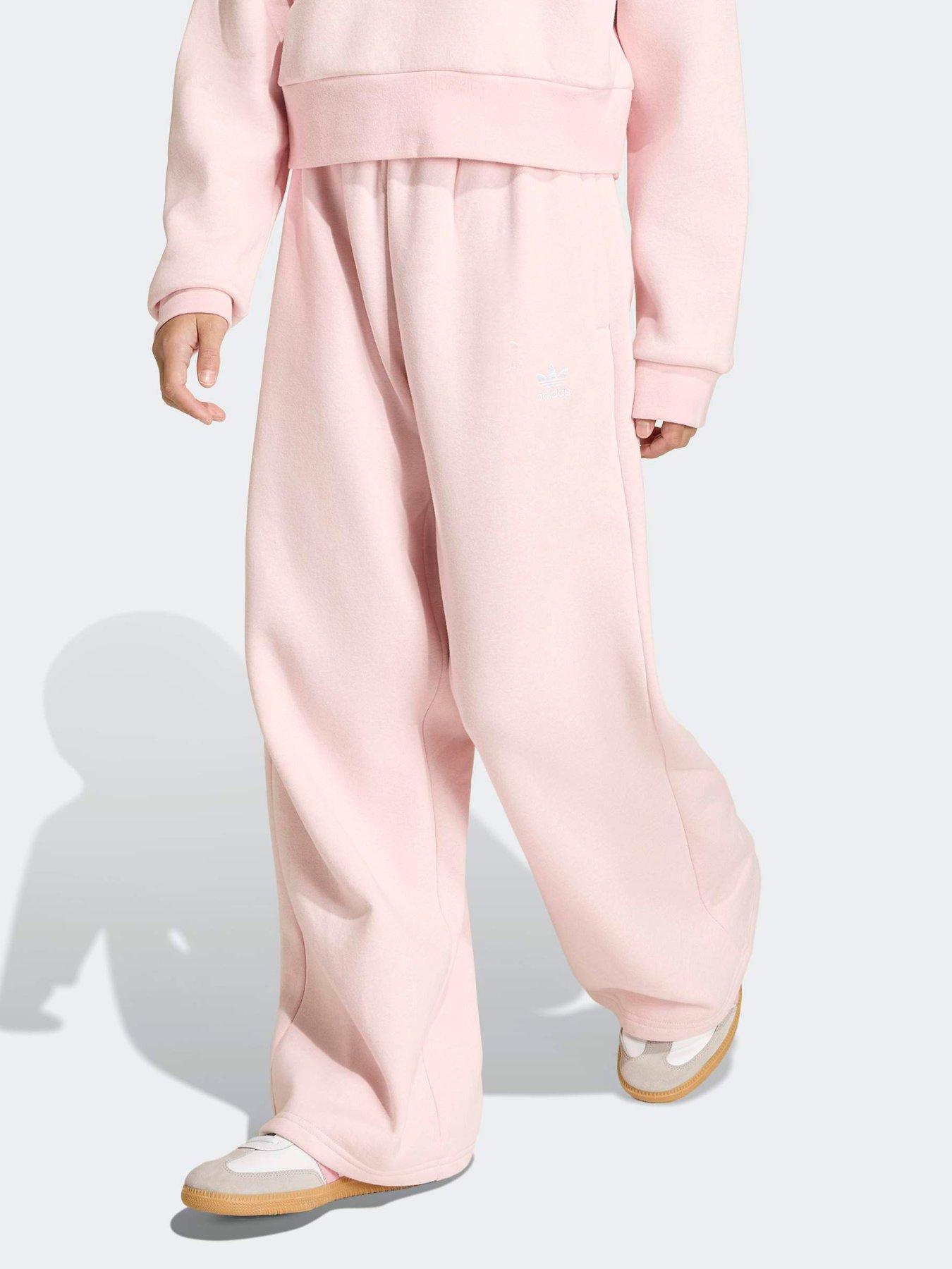 Adidas Originals Junior Girl'S Wide Leg Joggers Kids - Pink