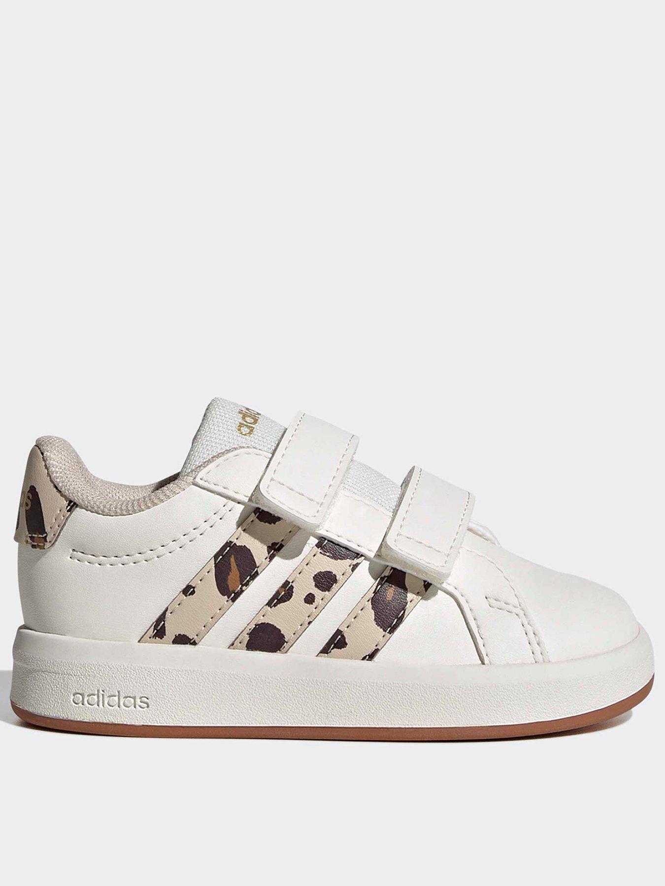 adidas Sportswear Infant Girls Grand Court 3.0 trainers - White/leopard