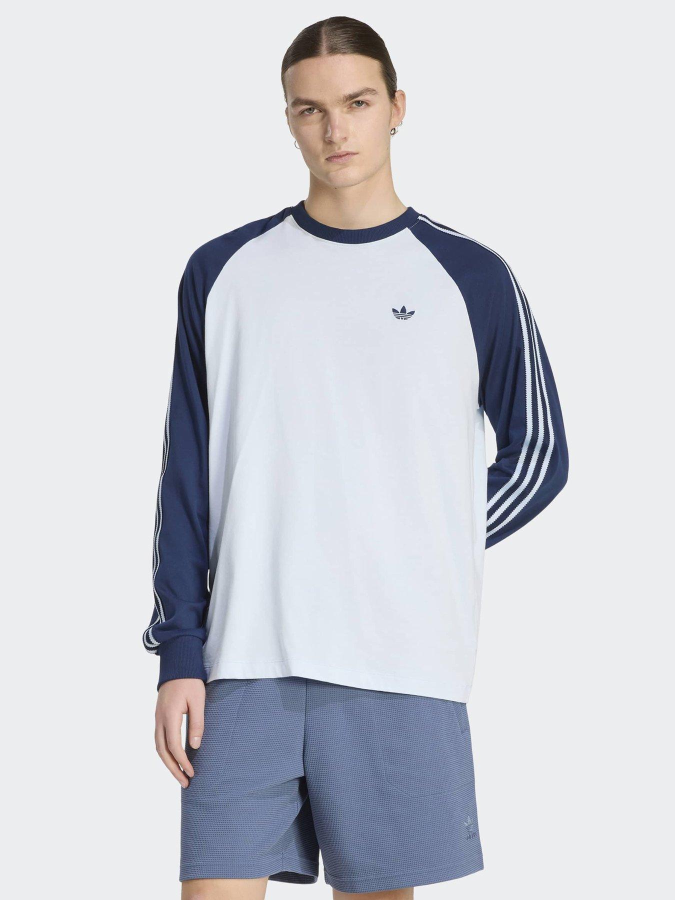 adidas Originals Bc Long Sleeve Cali T-Shirt, Blue, Size Xl, Men