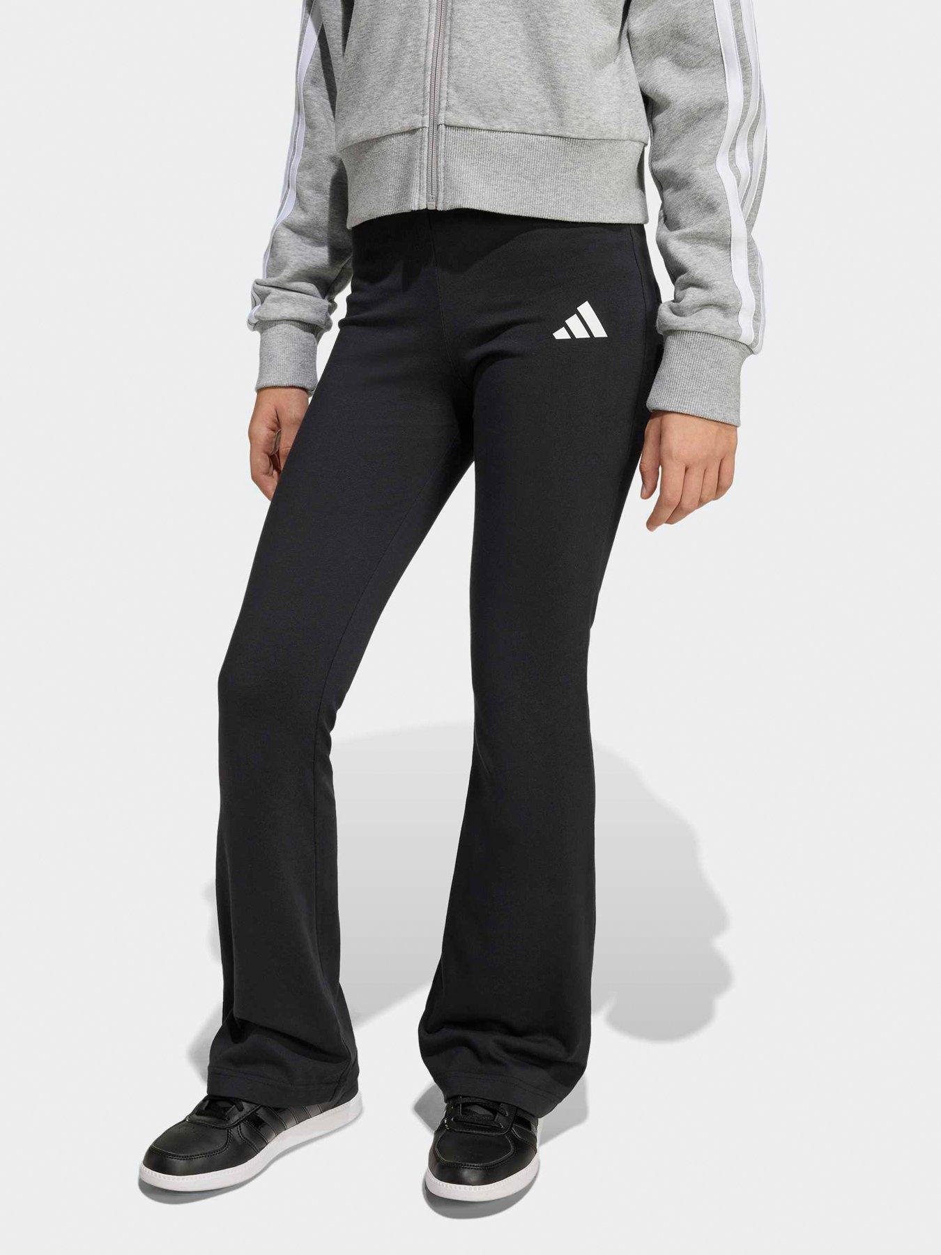 Image 1 of 6 of adidas Sportswear Junior Girls Essentials Flared Leggings - Black