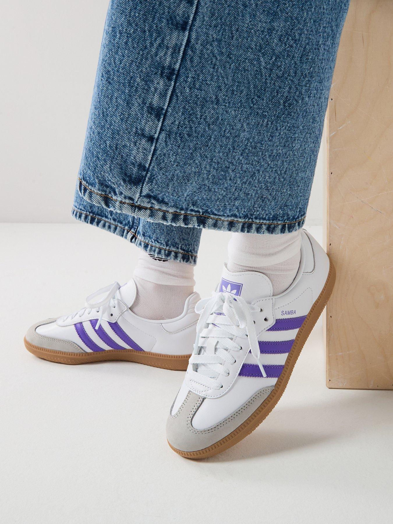 adidas Originals Womens Samba Trainers - White/Purple