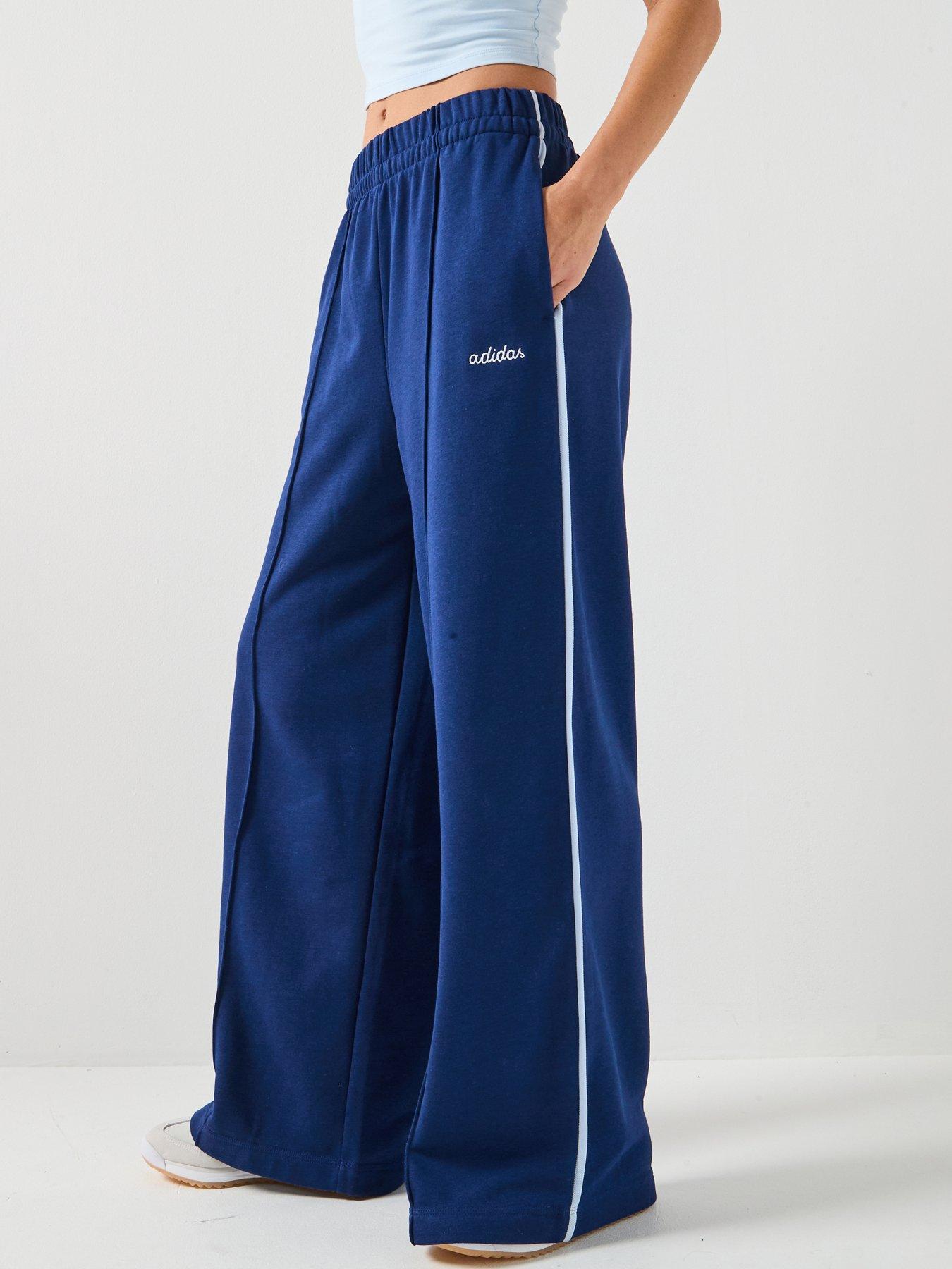 adidas Sportswear Women's Seasonal Essentials Colorpop Pants With Embroidered Graphic - Blue