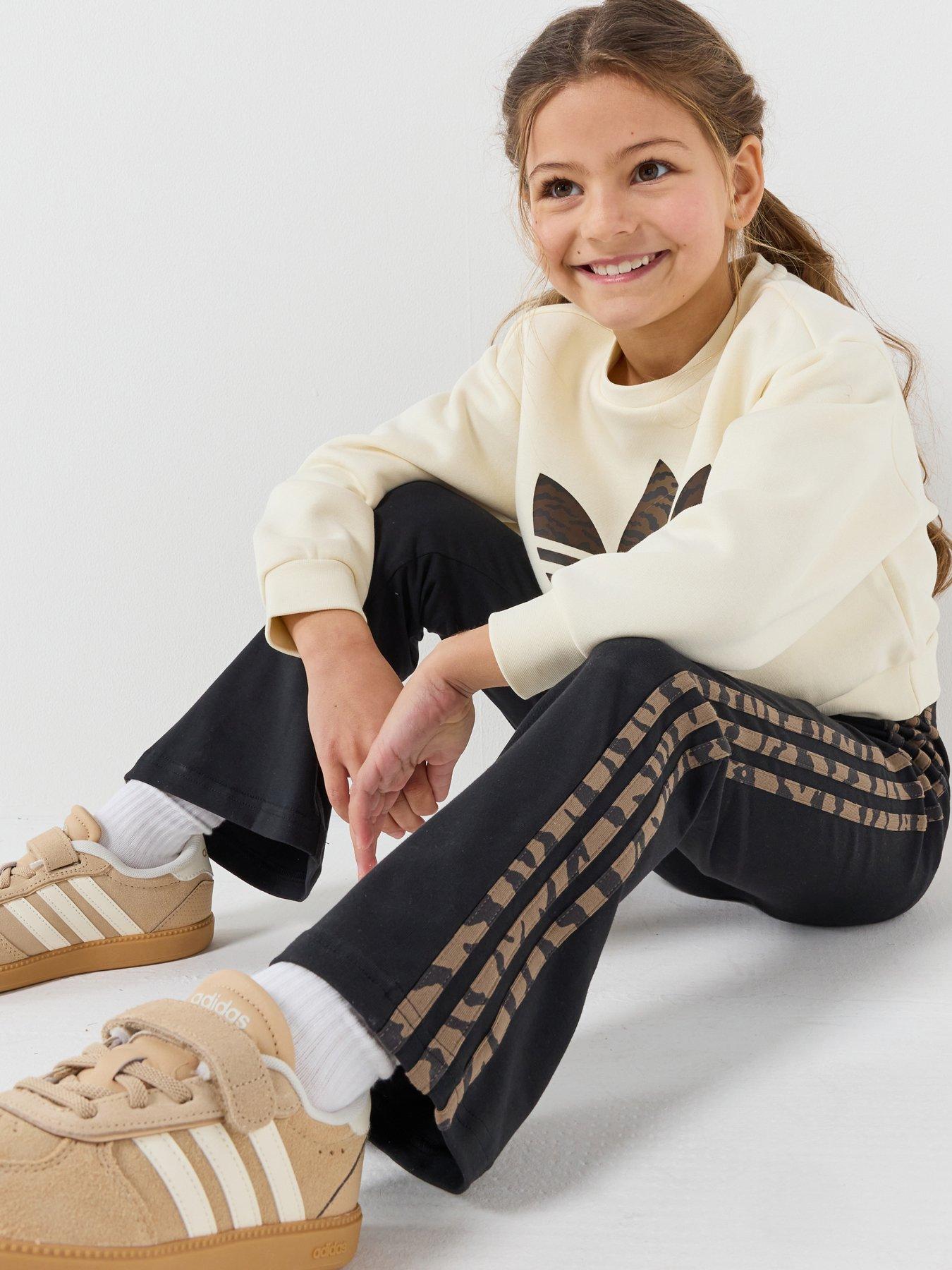 adidas Originals Kids Girl's Boxy Crew Set - Beige