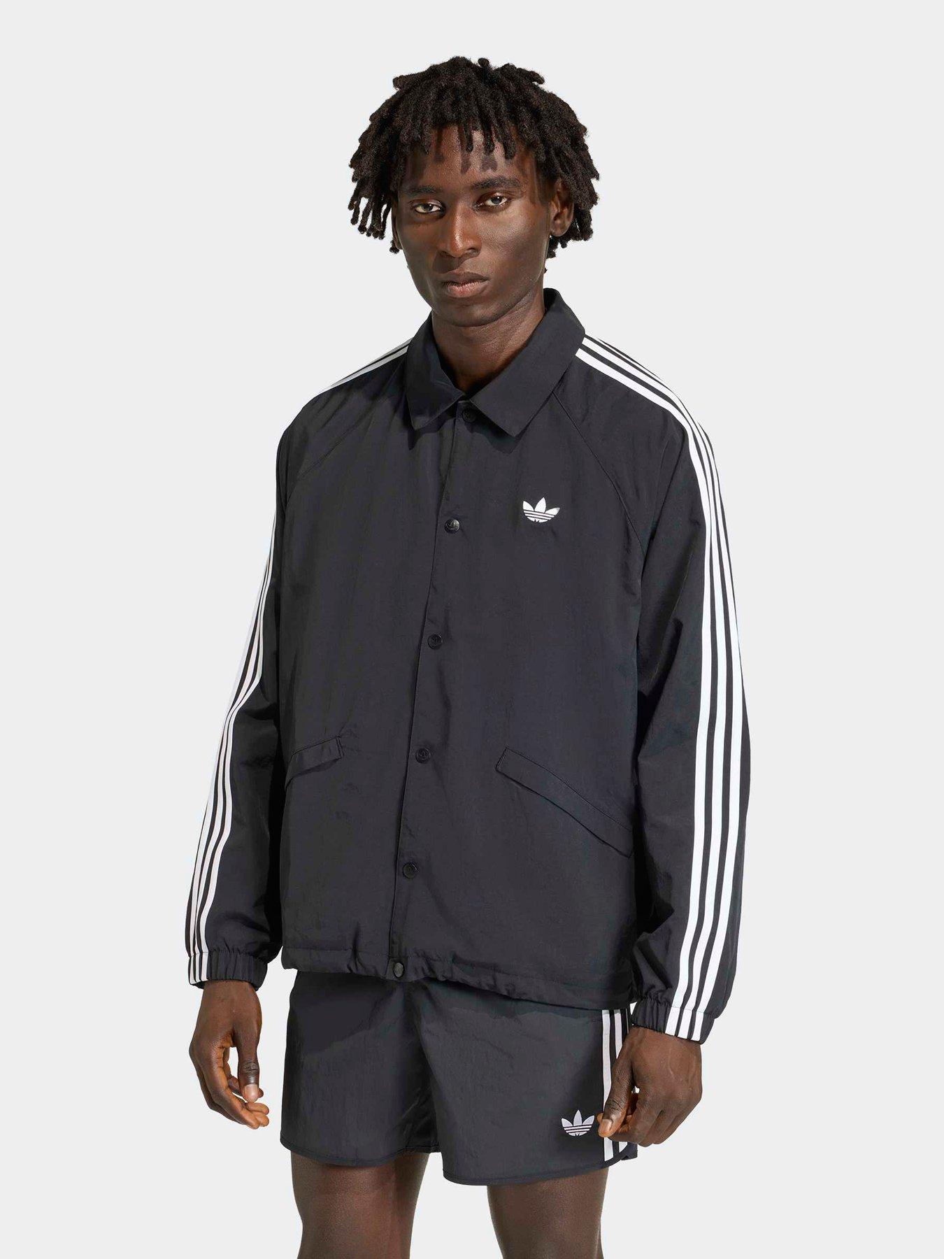 adidas Originals Men's 3-Stripes Coach Jacket - Black