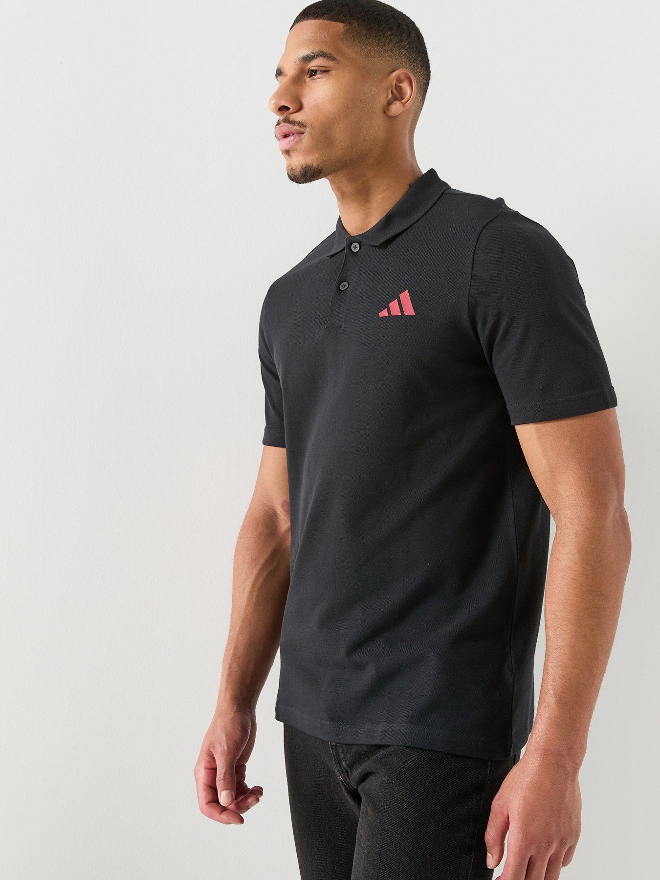 adidas Sportswear Men's Men Small Logo Pique Polo Shirt - Black