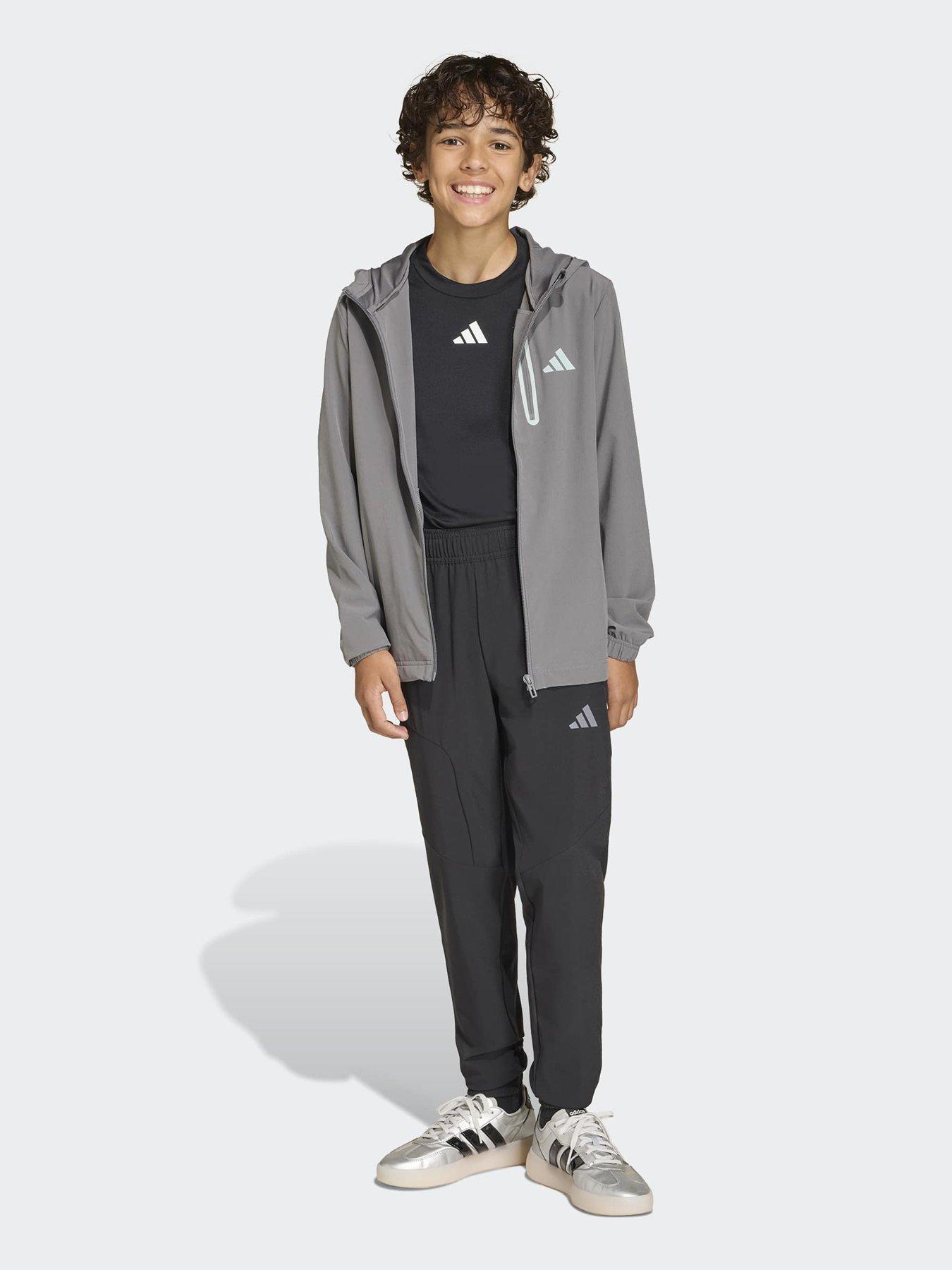 Image 4 of 4 of adidas Sportswear Junior Boys Boys Hooded Tech Woven Pants - Black