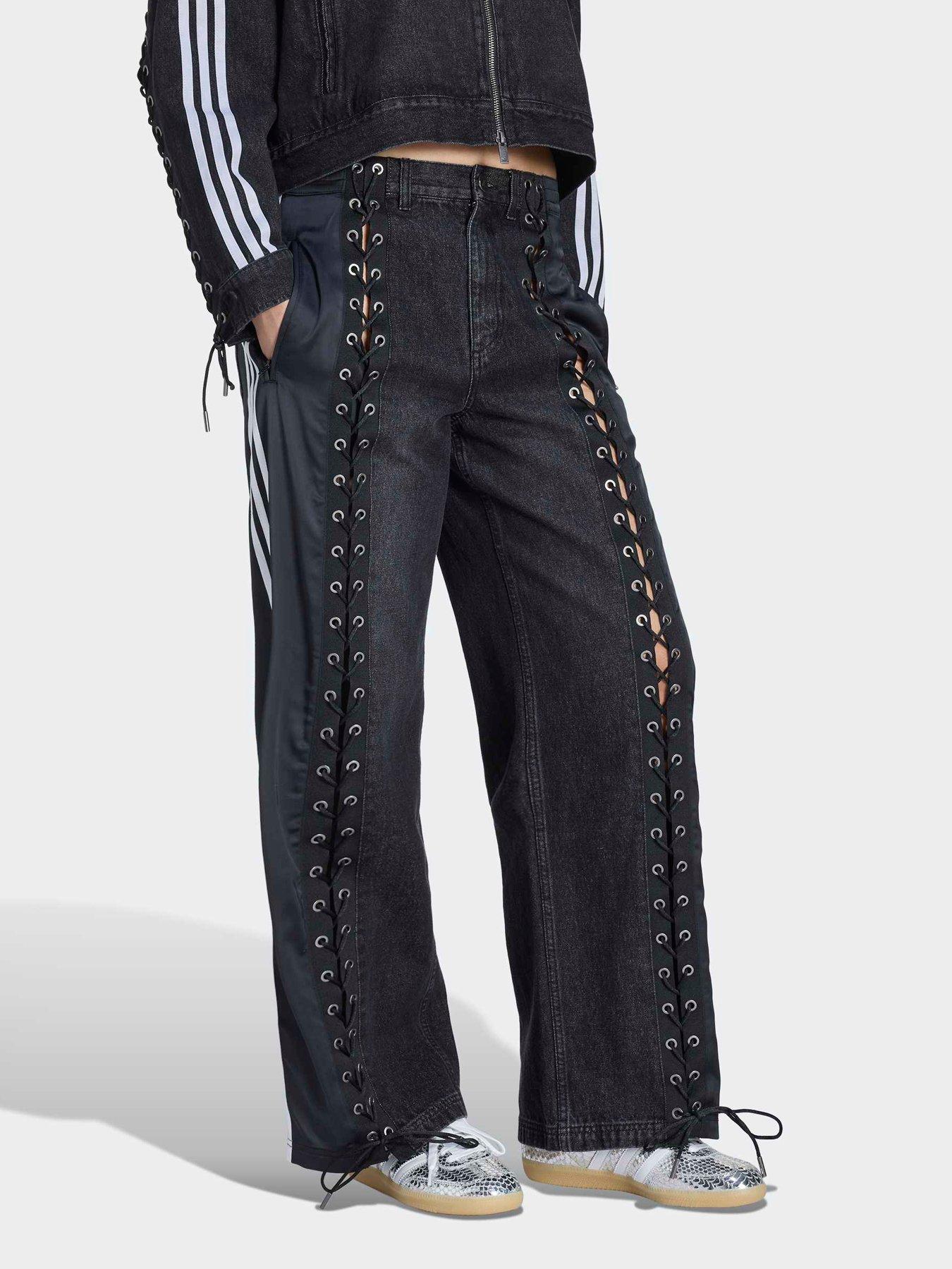 adidas Originals Womens Denim Fire Bird Track Top - Black