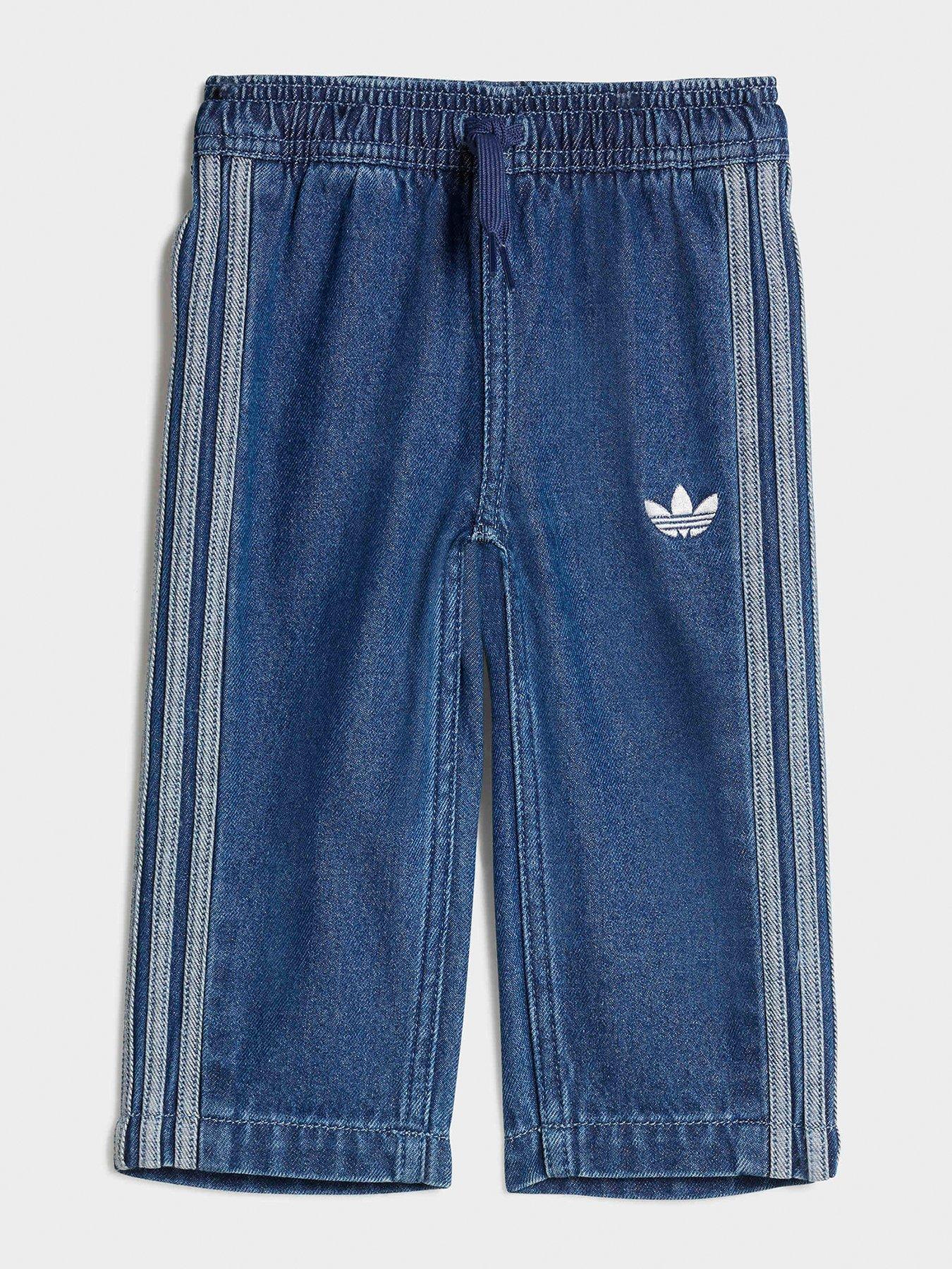 adidas Originals Infant Unisex Firebird Denim Track Pants - Blue