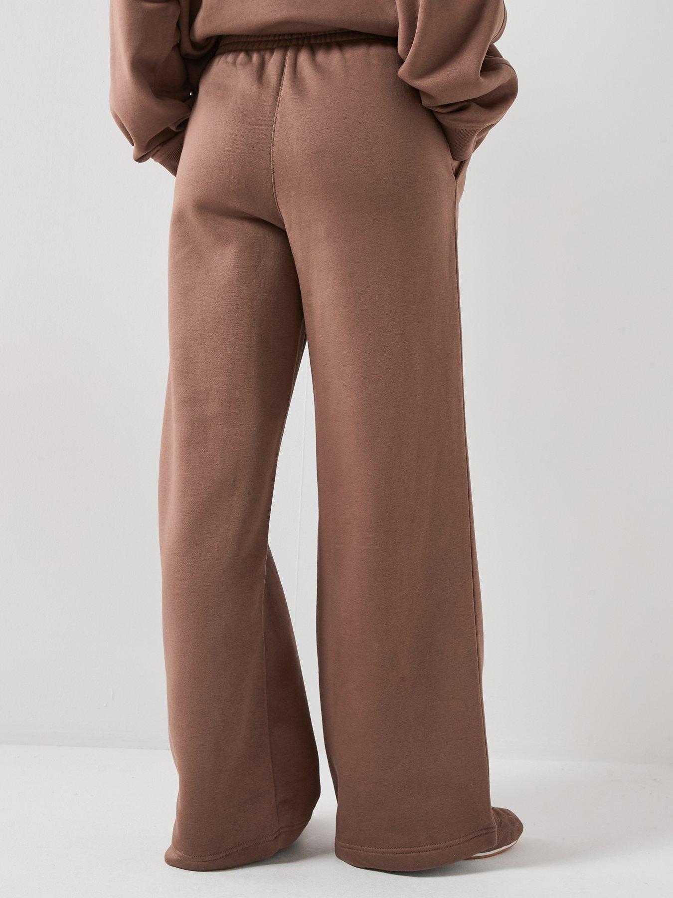 Image 2 of 6 of adidas Originals Women's Essentials Wide Leg Fleece Pants - Brown