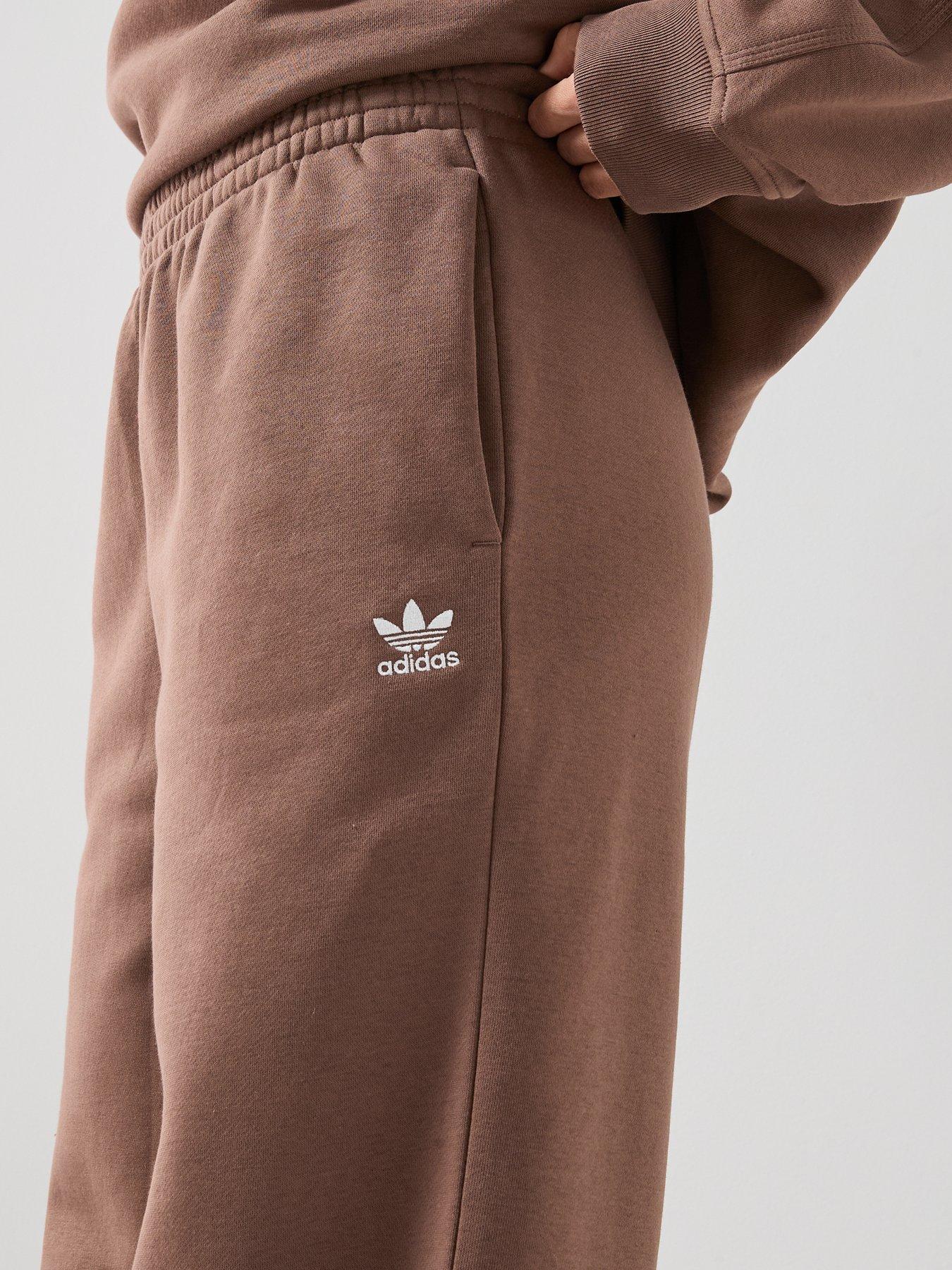 Image 5 of 6 of adidas Originals Women's Essentials Wide Leg Fleece Pants - Brown