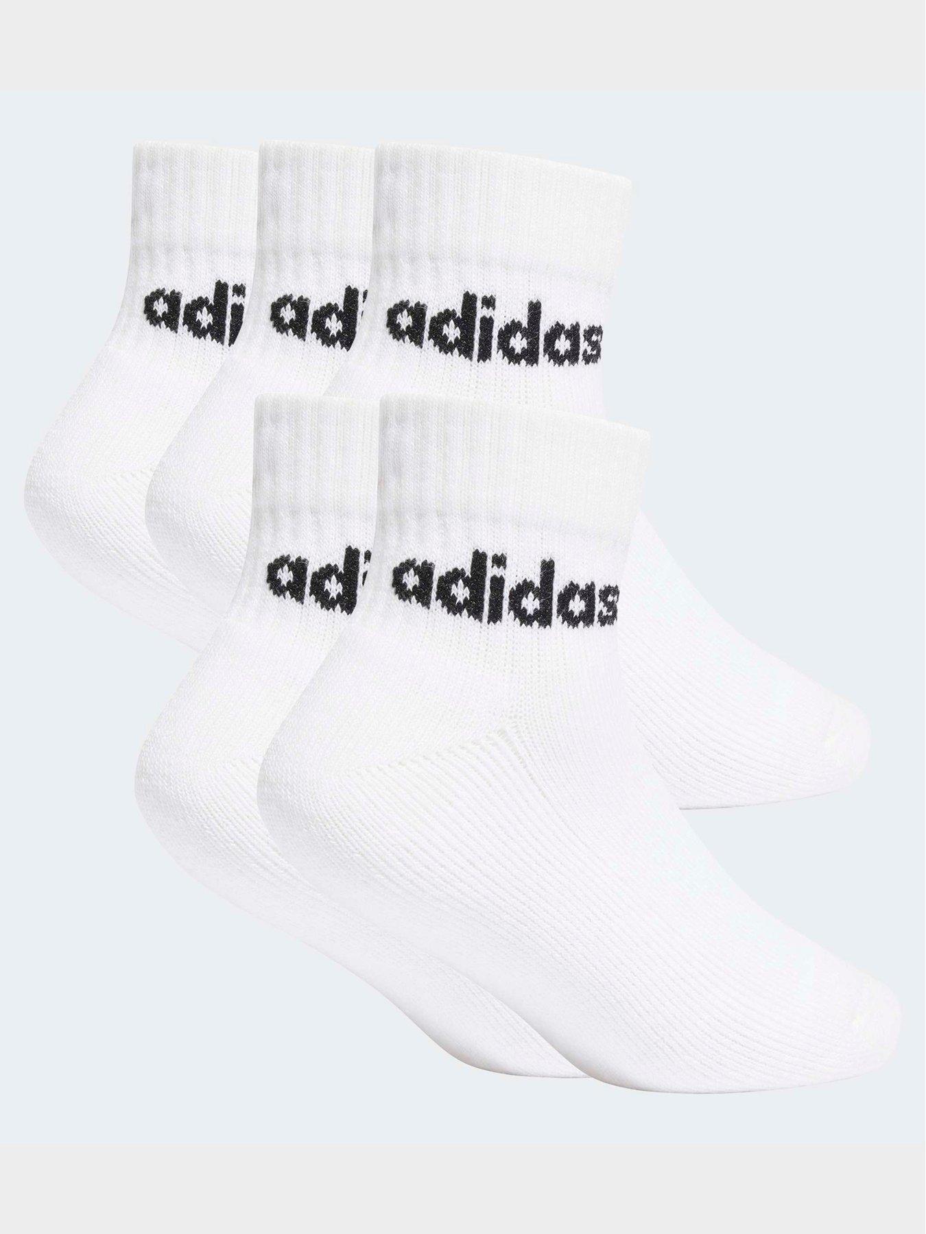 Image 2 of 4 of adidas Sportswear Kids Linear Ankle Socks 5 Pairs - Grey