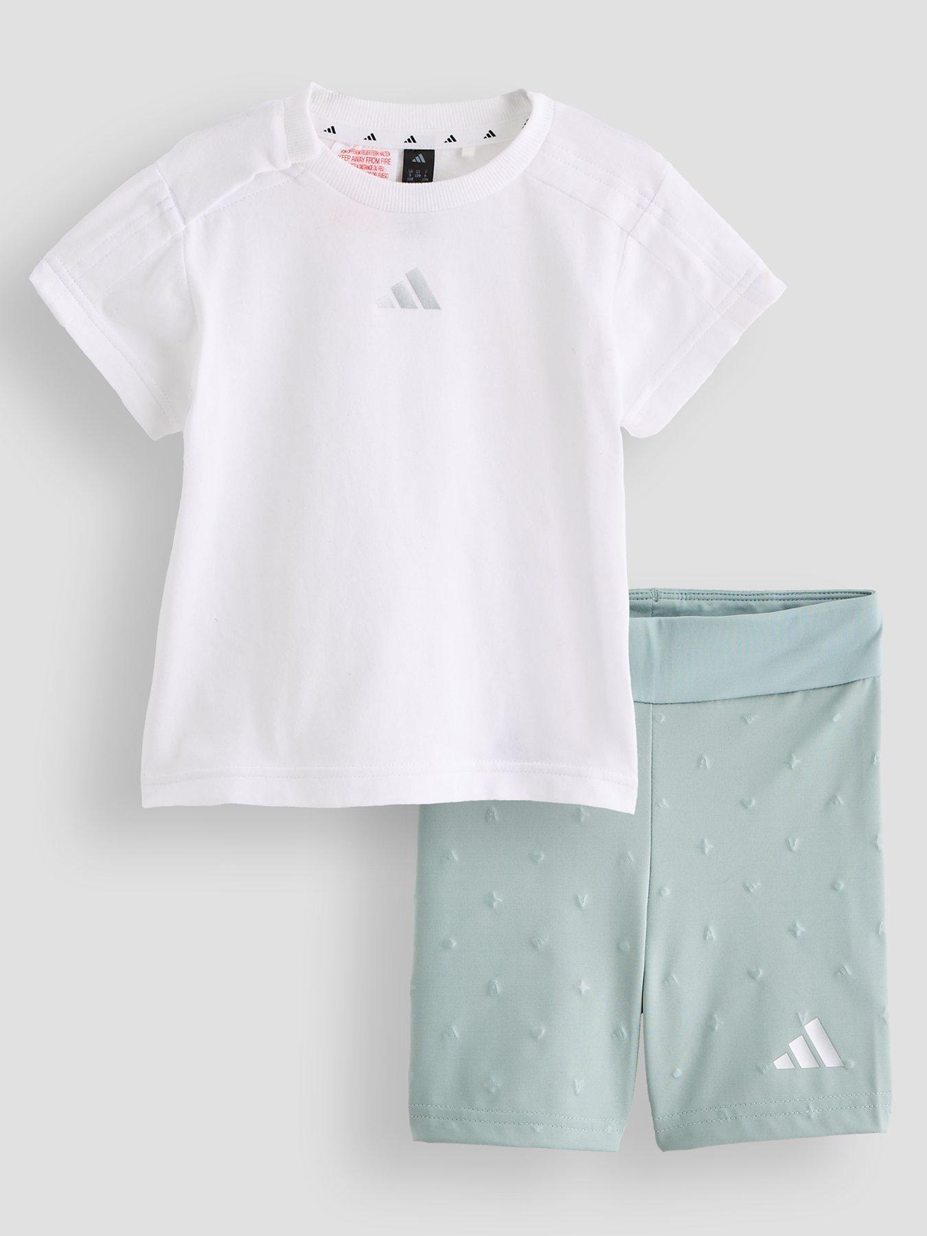 Adidas Sportswear Infant Girls Seasonals Glam Biker Set - White