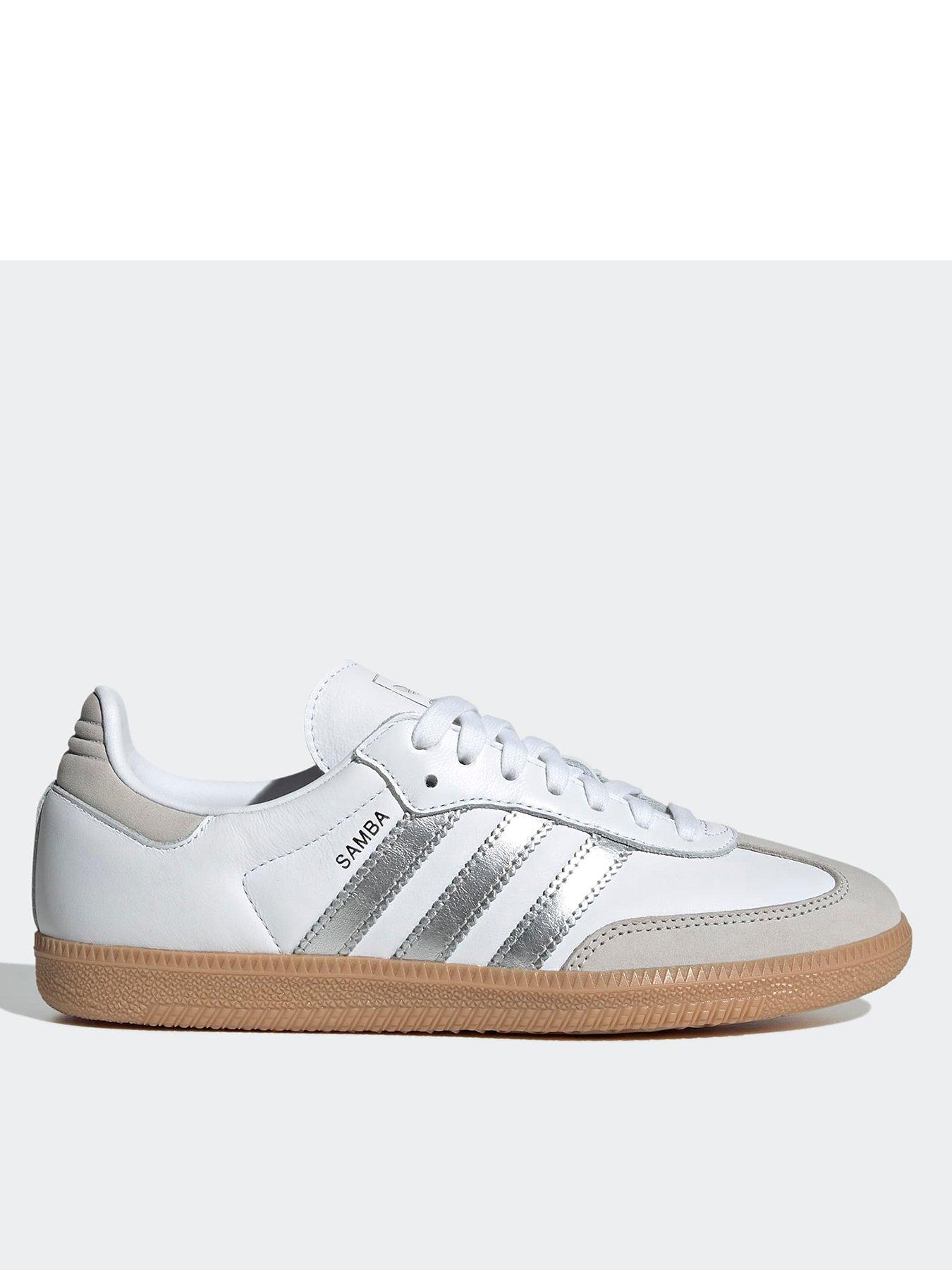 adidas Originals: Womens OG Samba Trainers - White/ Silver