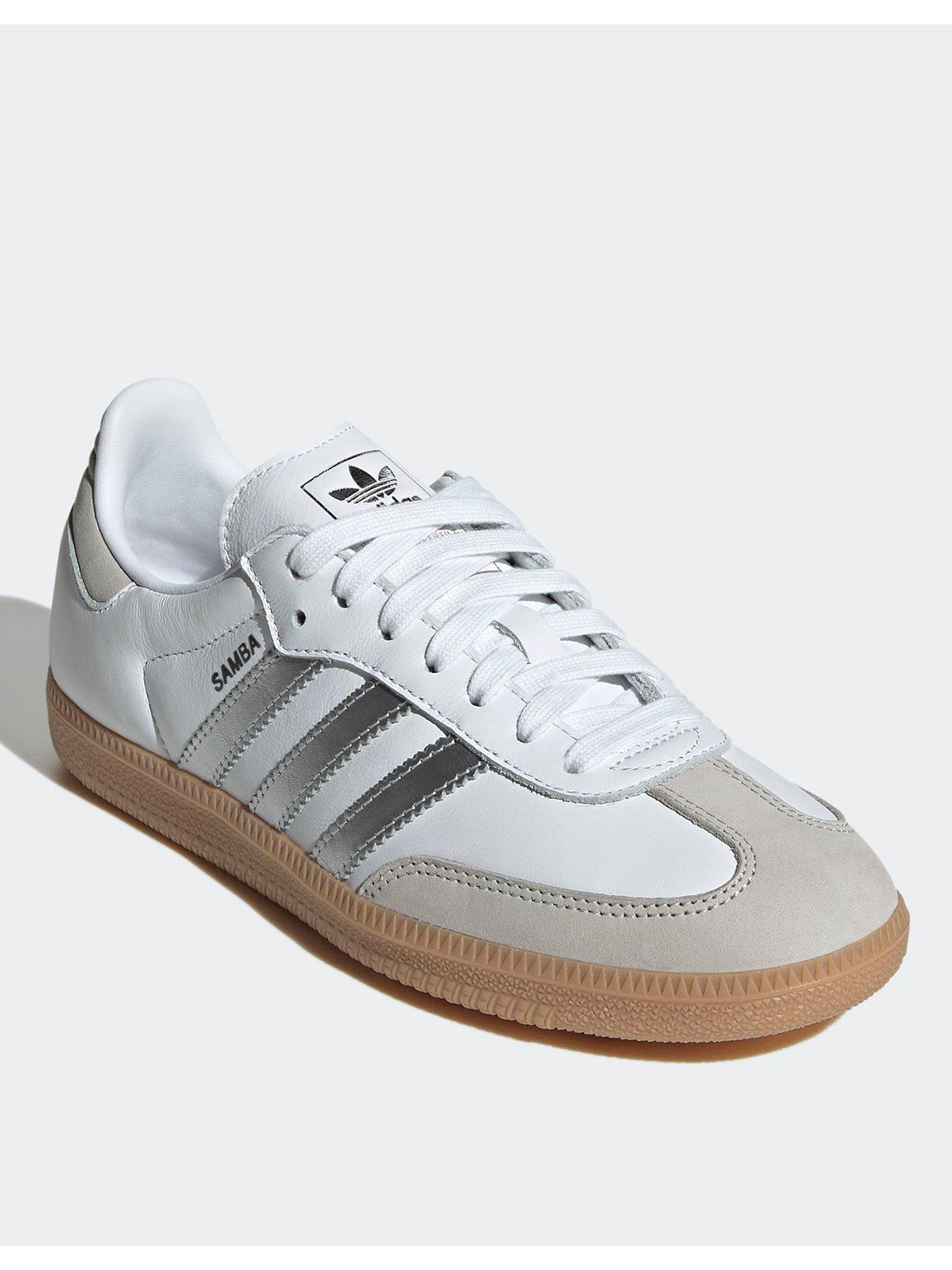 adidas gazelle silver green womens adidas Women's Samba Crystal White / White